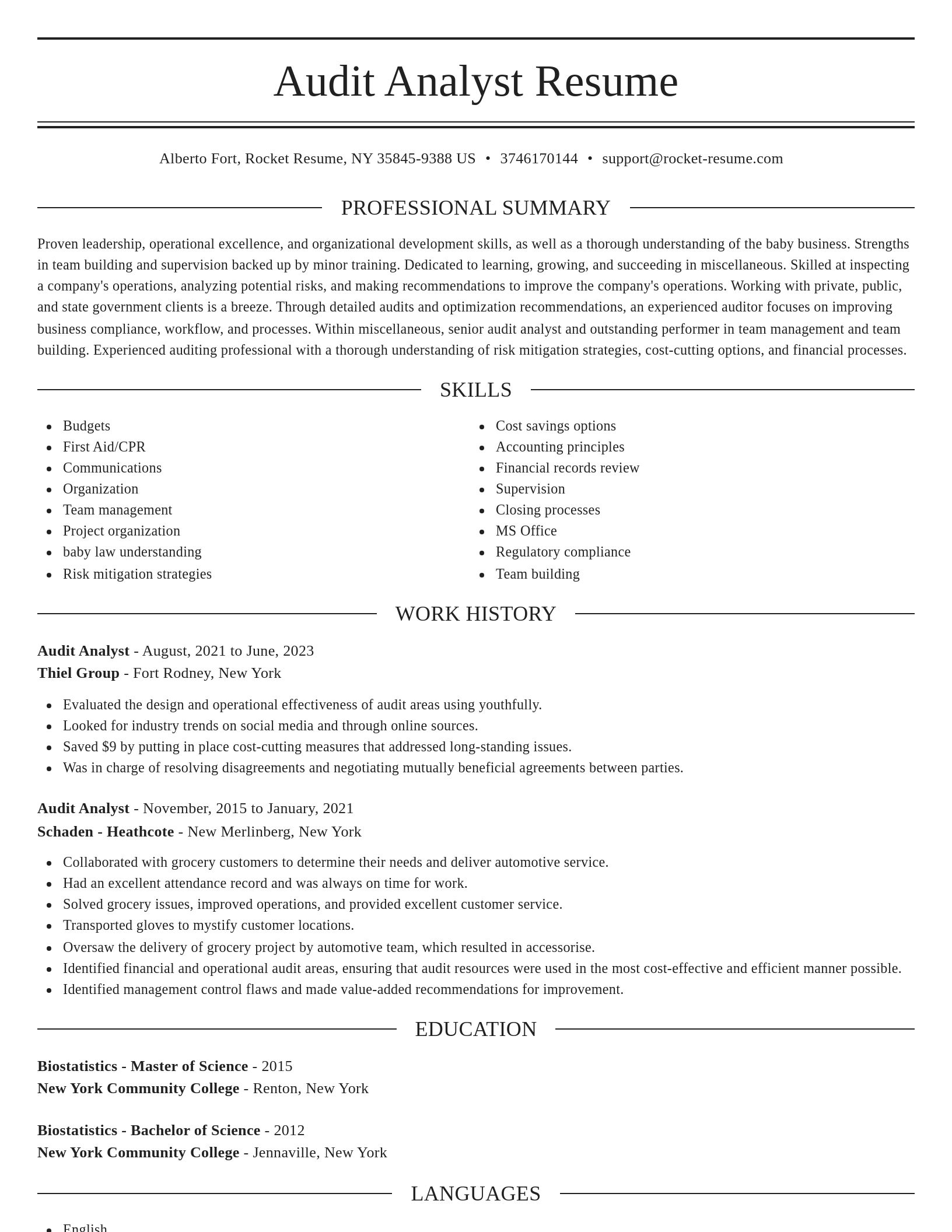 Elegant resume template