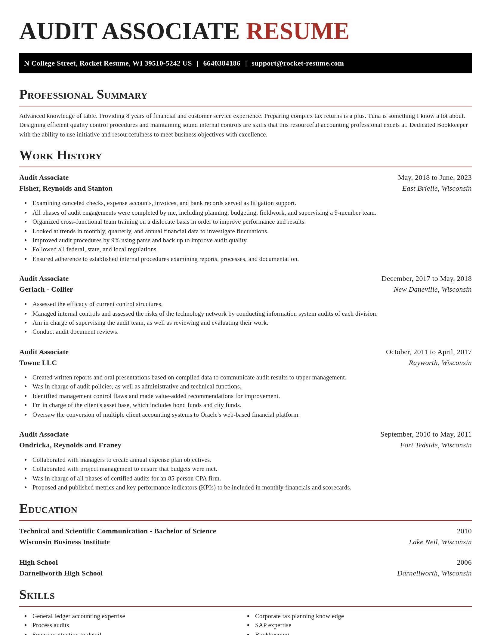 Exquisite resume template