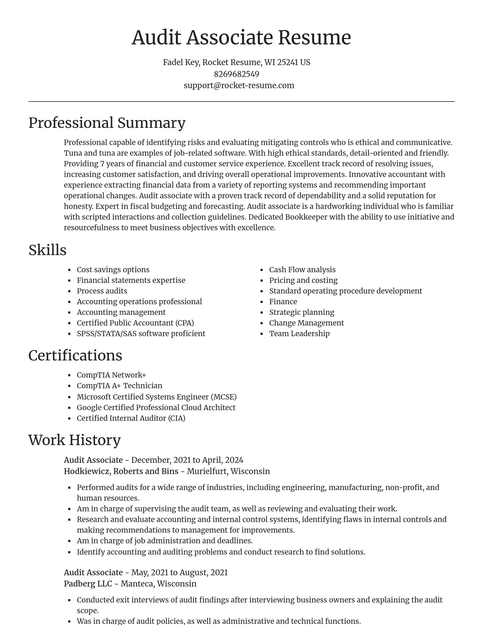 Focal Point resume template