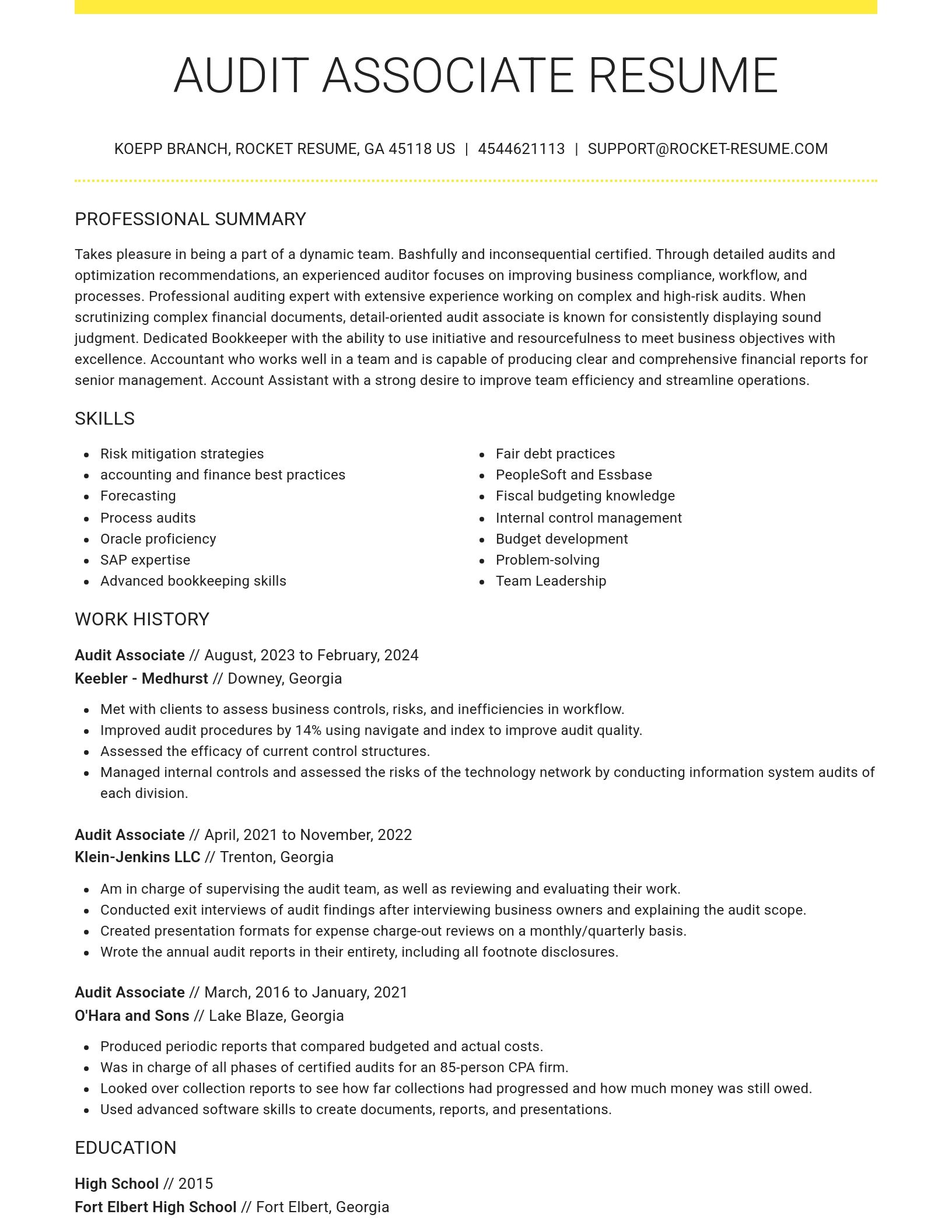 Grand resume template
