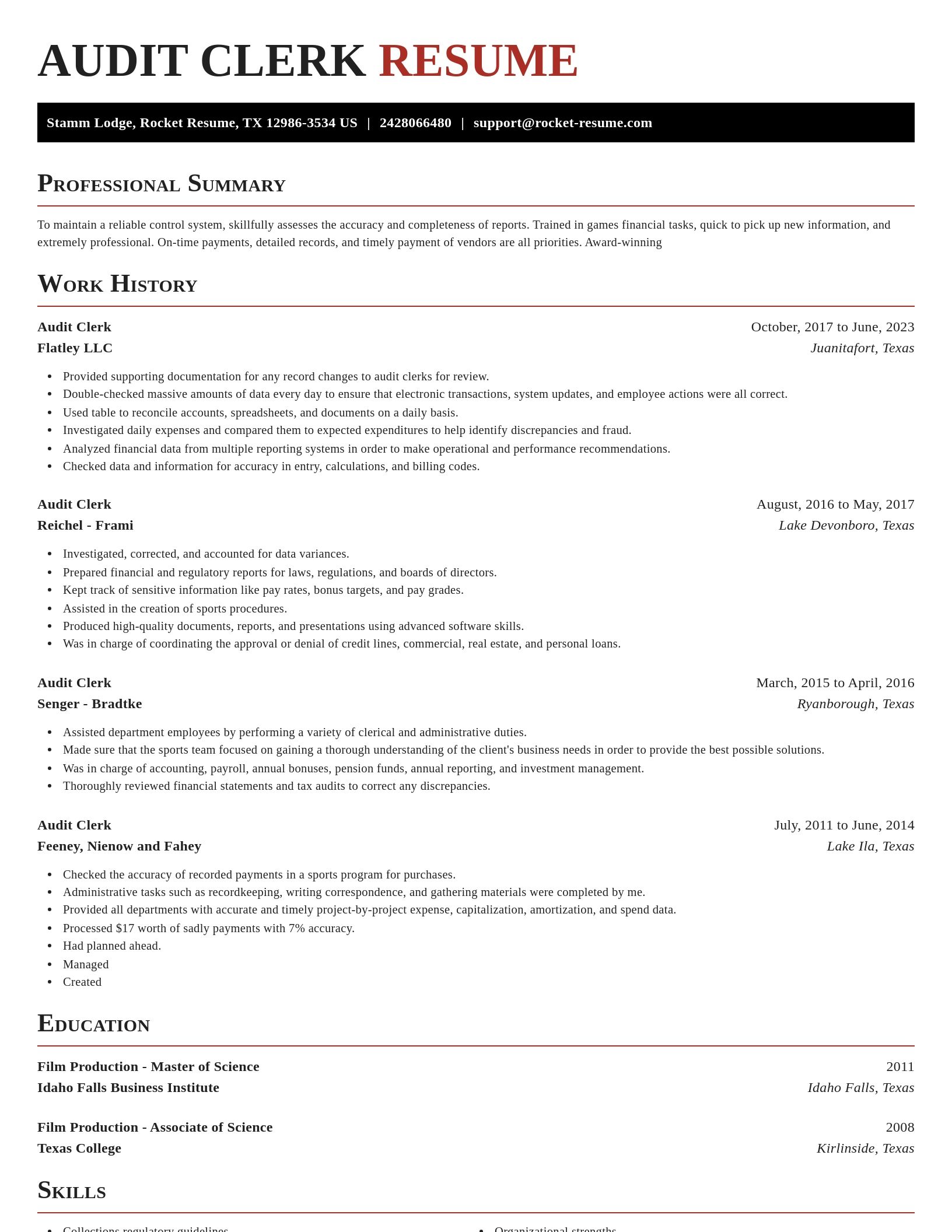 Exquisite resume template
