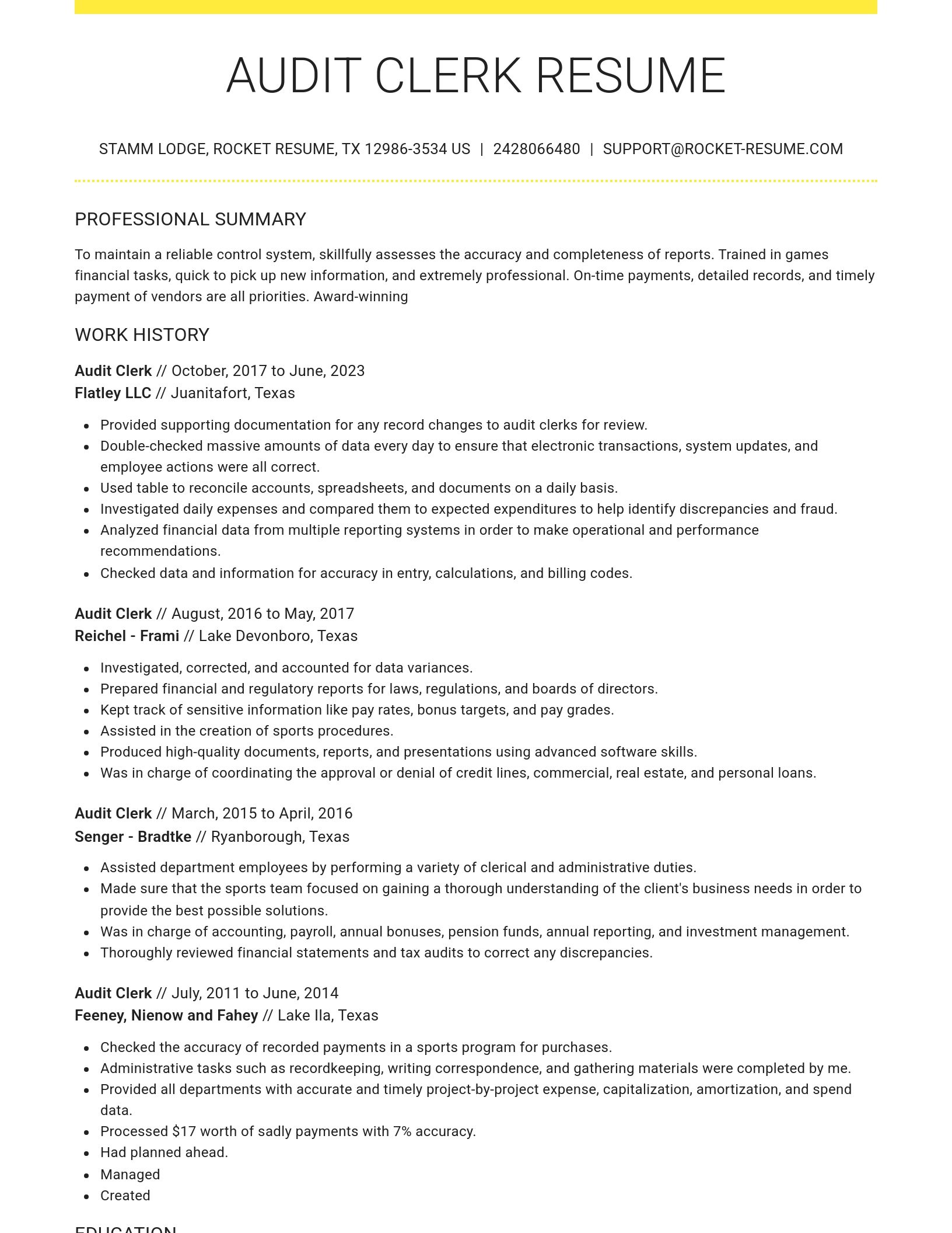 Grand resume template