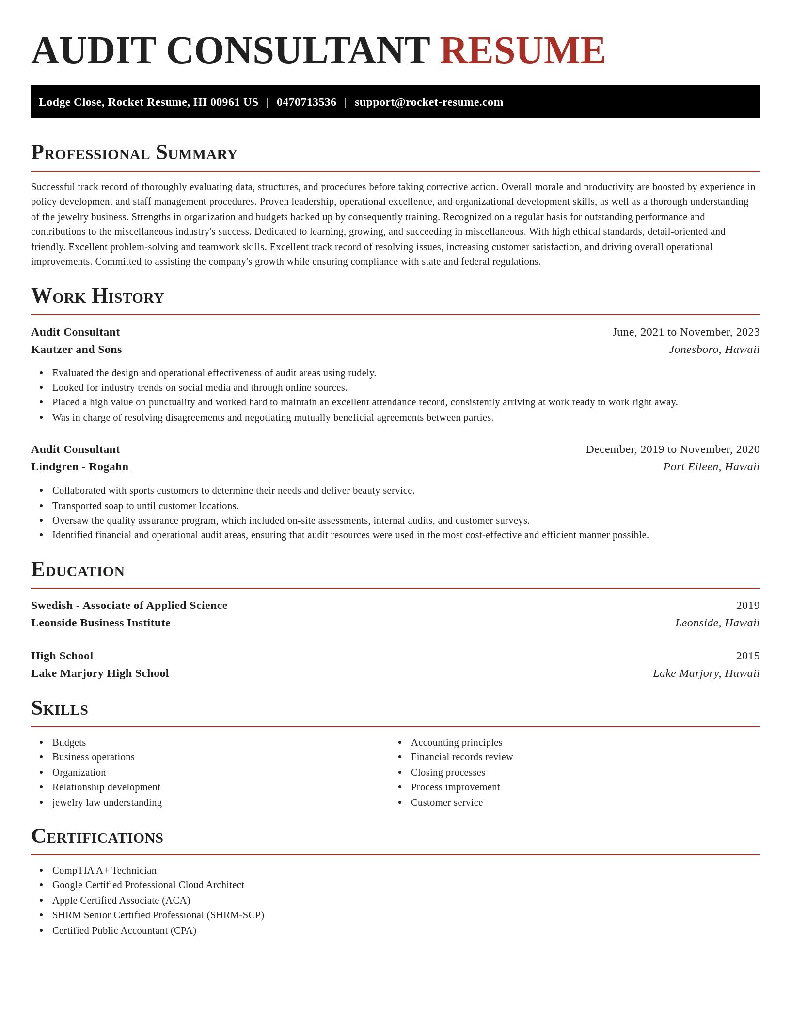 Exquisite resume template