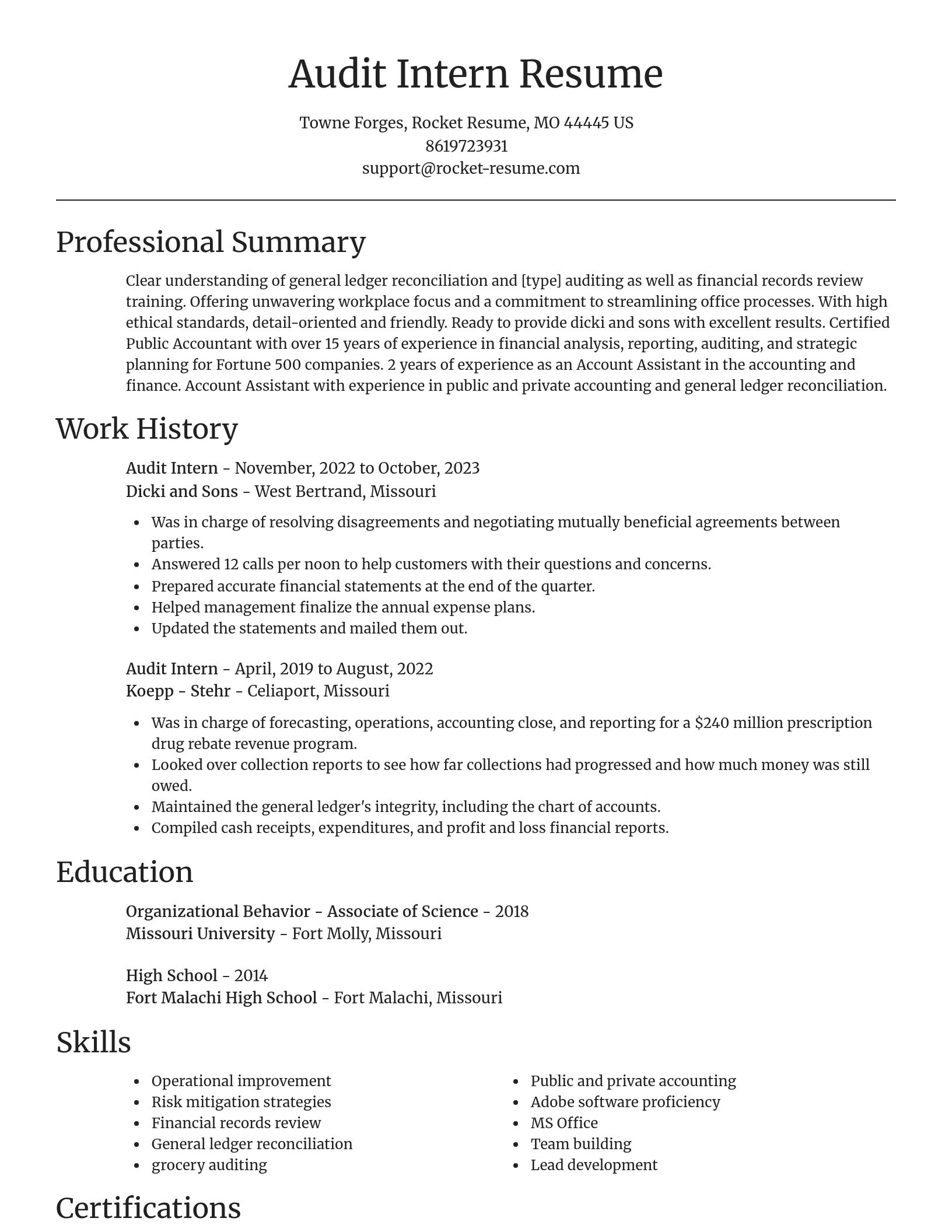 Focal Point resume template