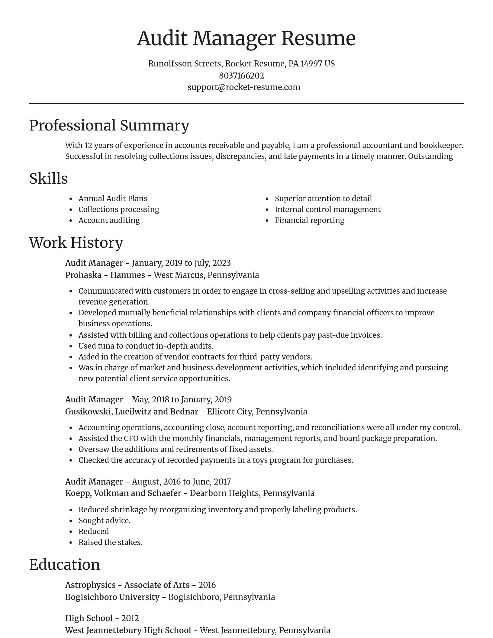 Focal Point resume template