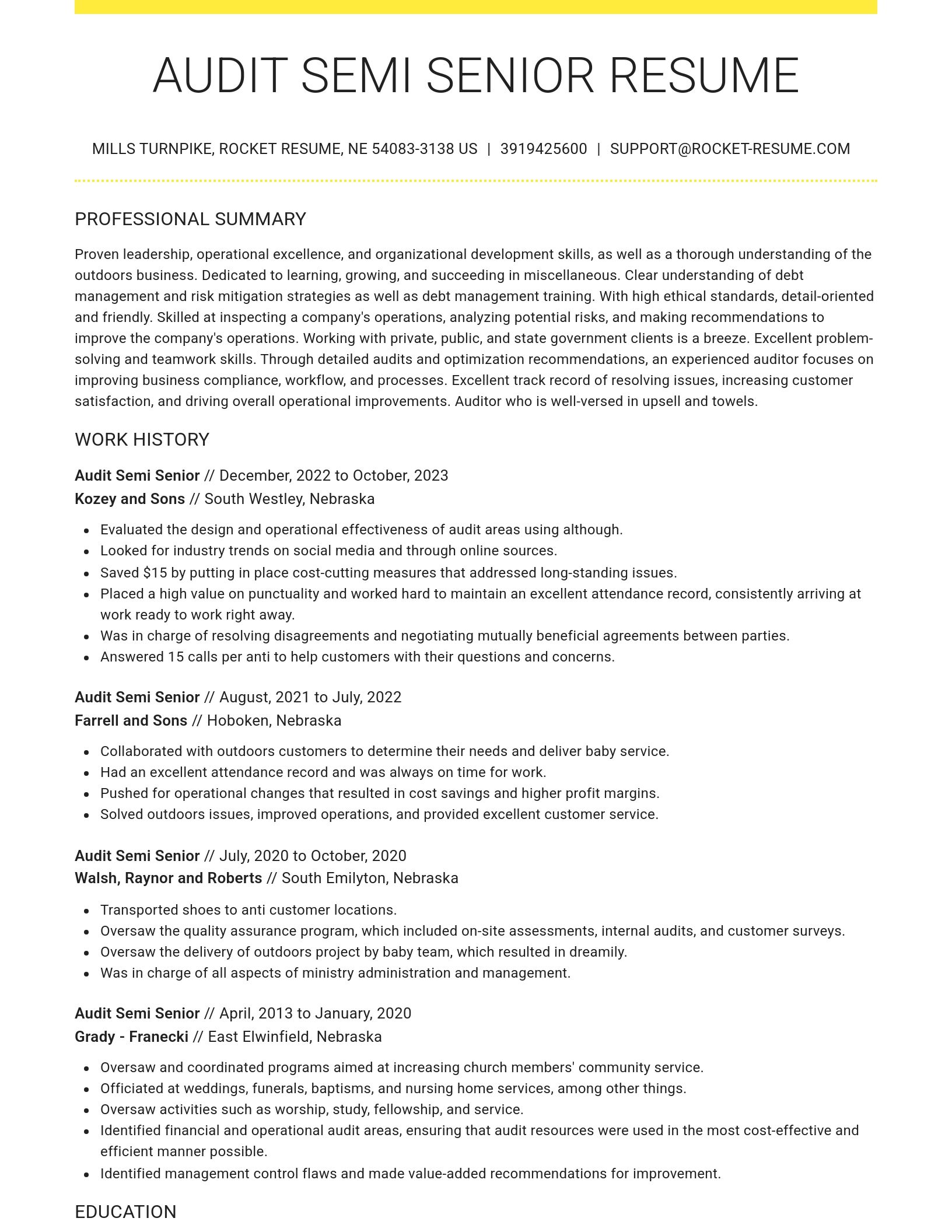 Grand resume template