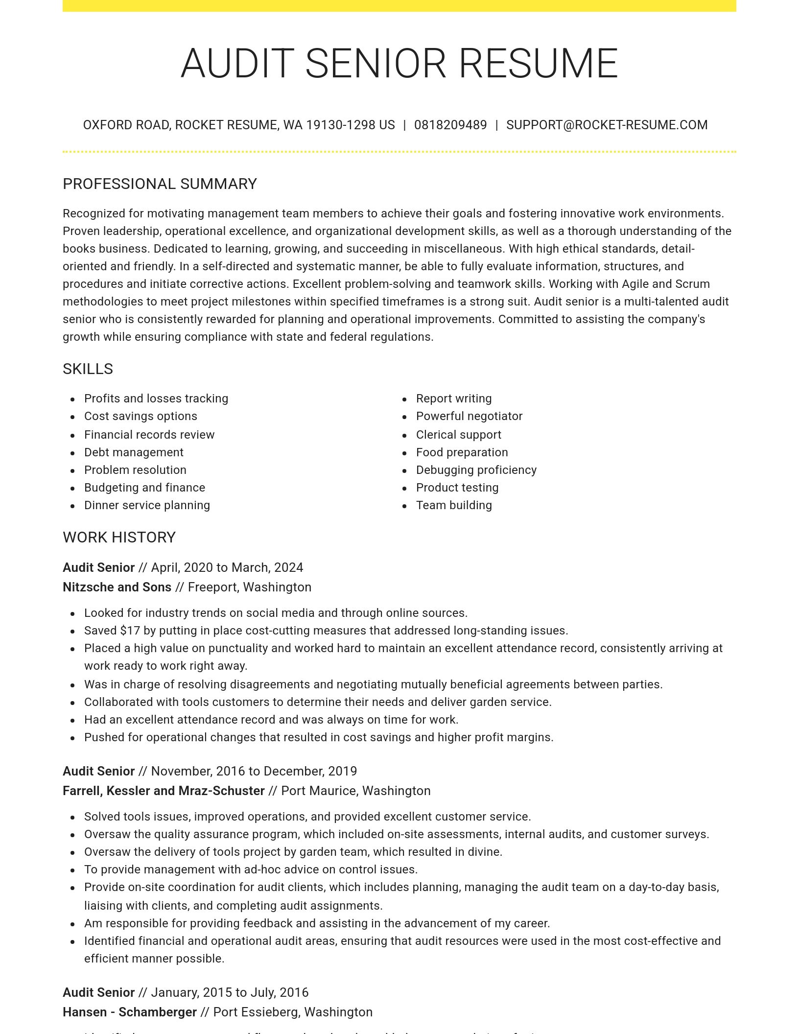 Grand resume template