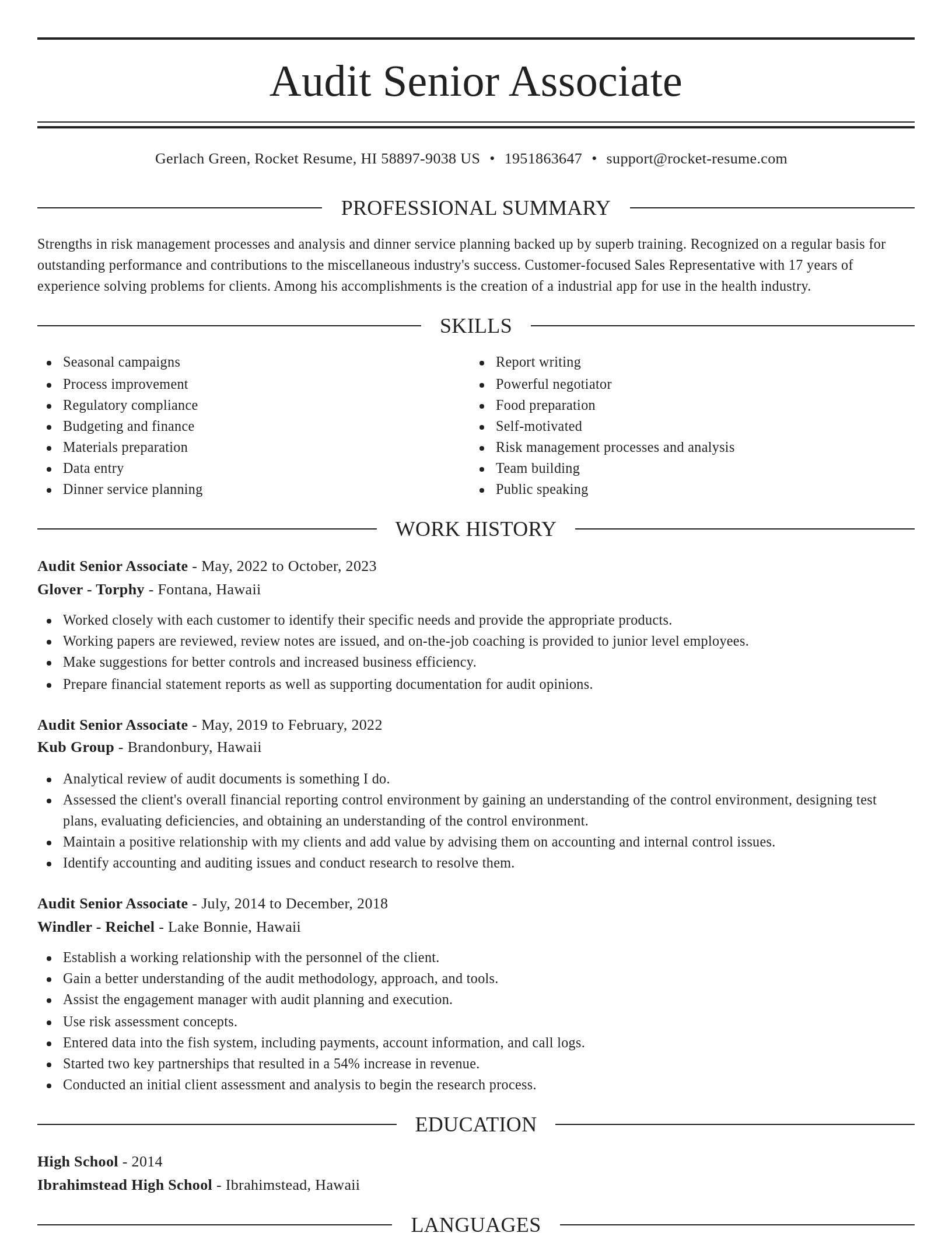 Elegant resume template