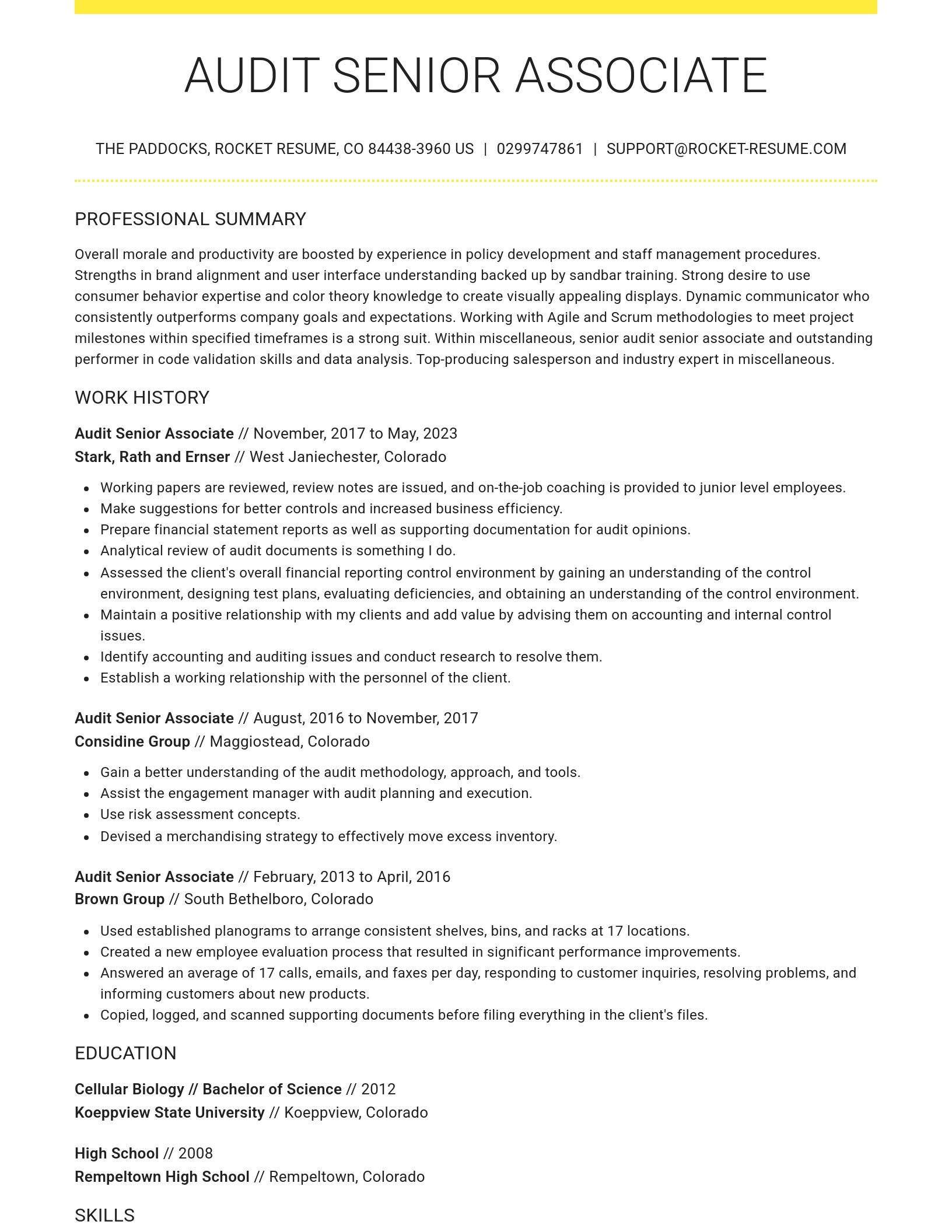 Grand resume template