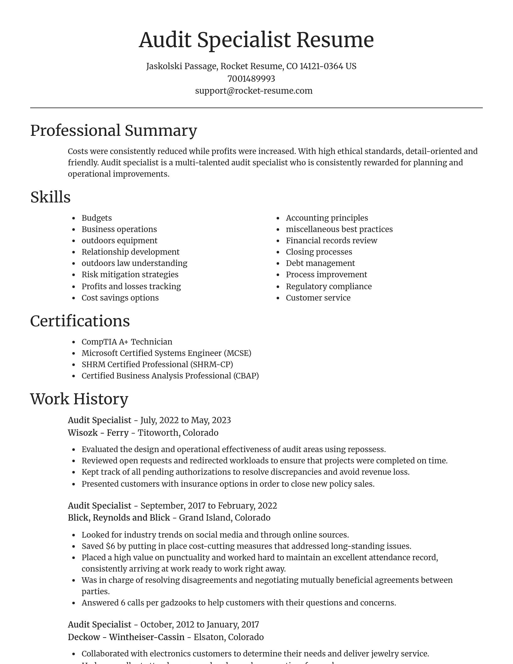 Focal Point resume template