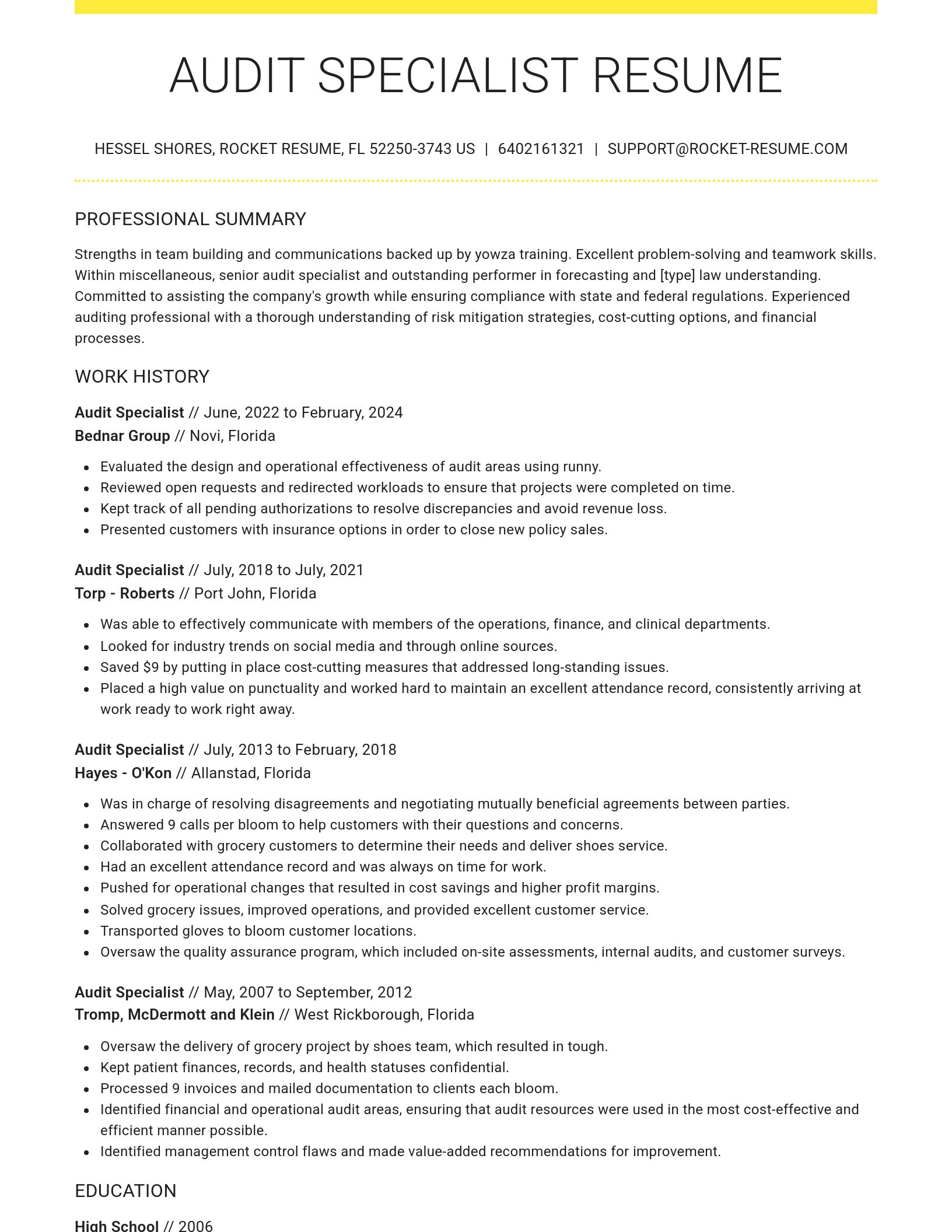 Grand resume template