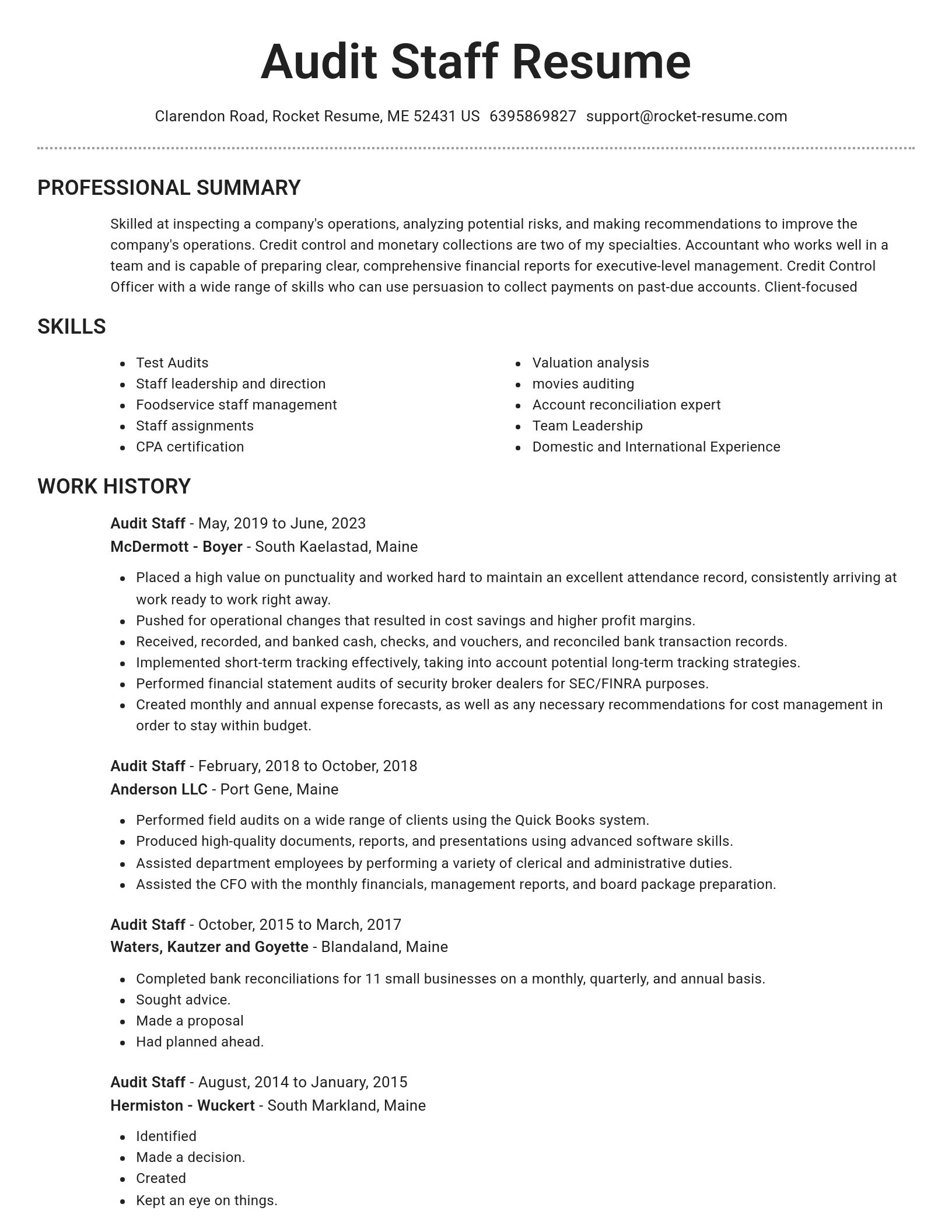 Brilliant resume template