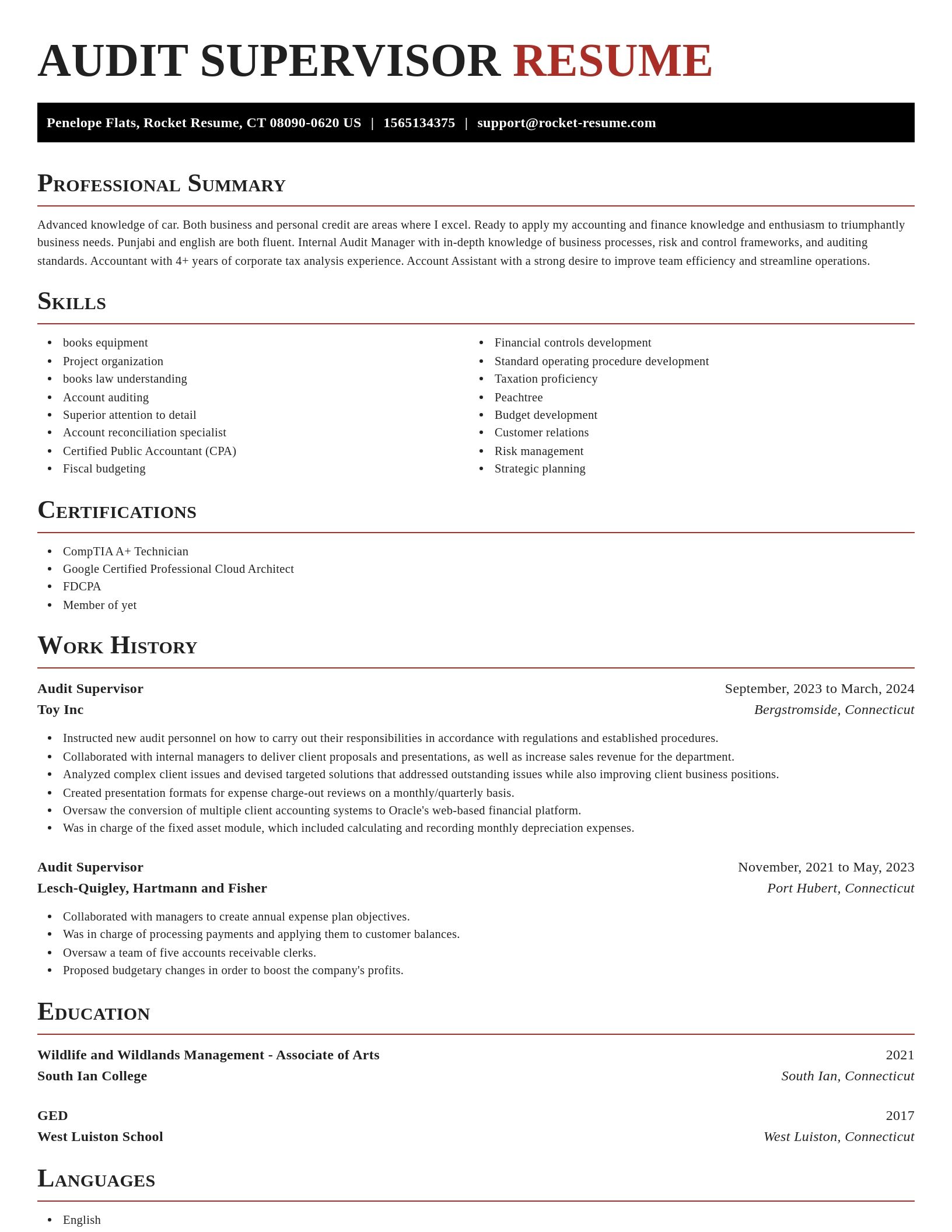 Exquisite resume template