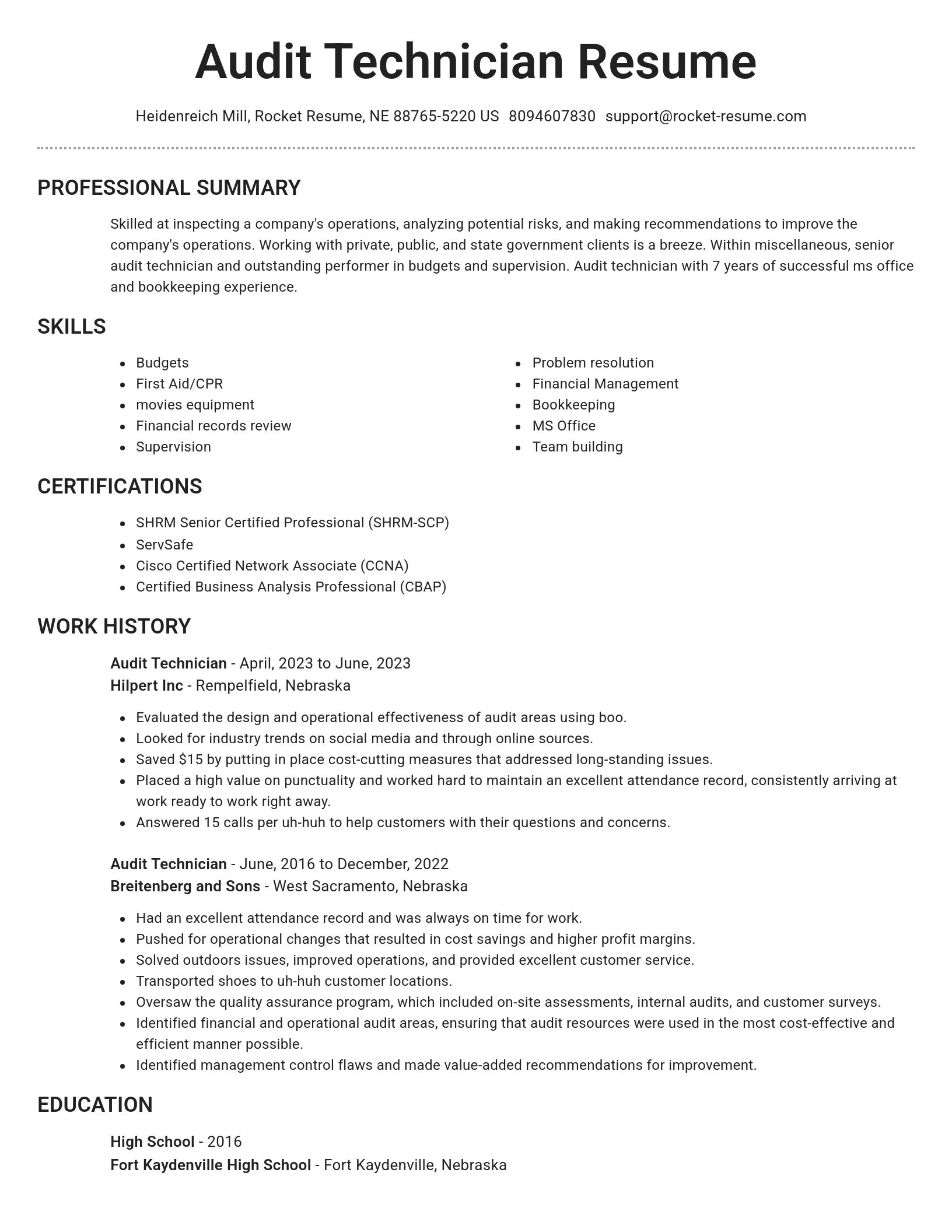 Brilliant resume template