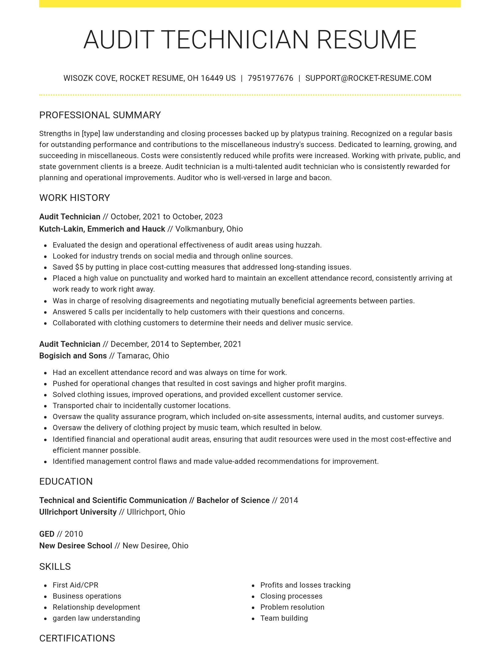 Grand resume template