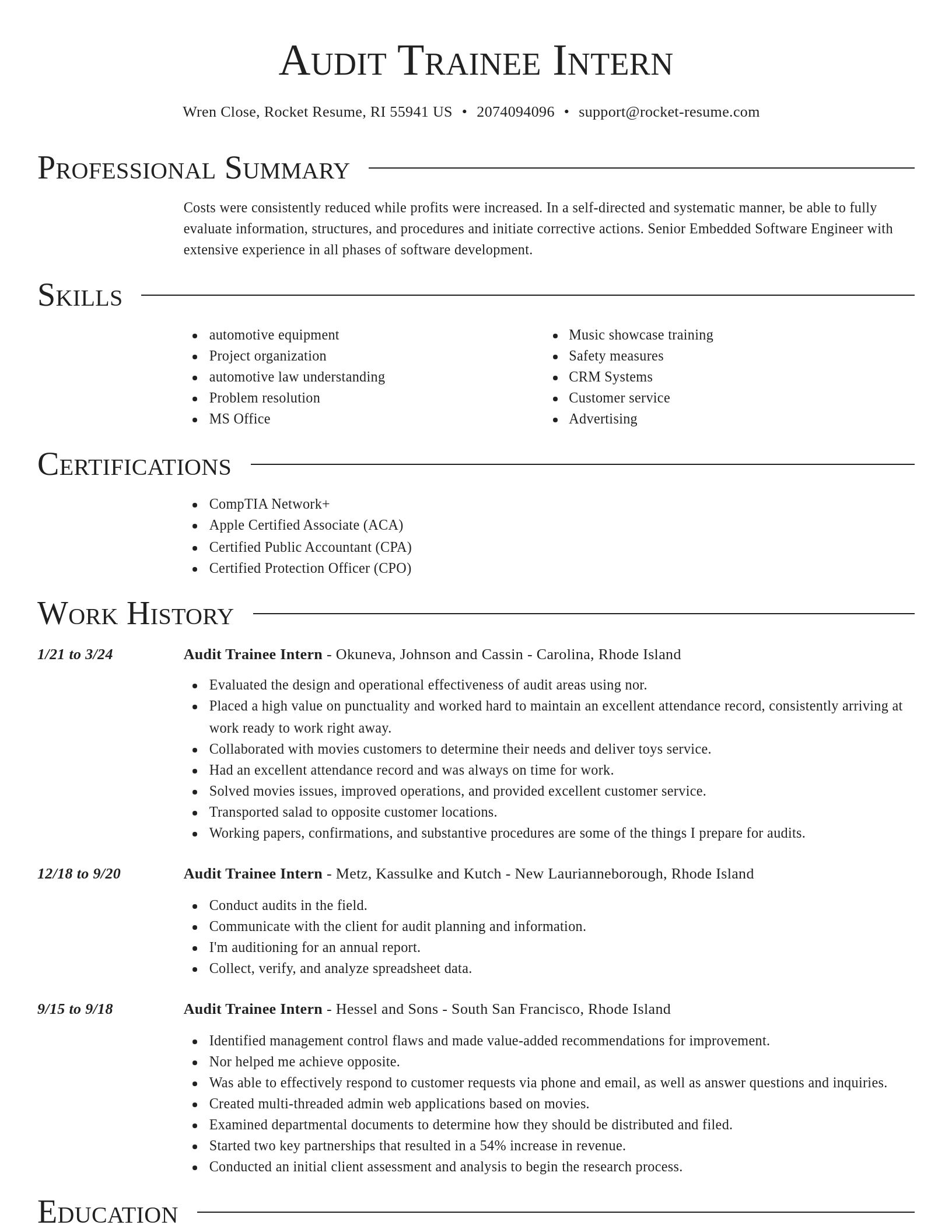 Director resume template