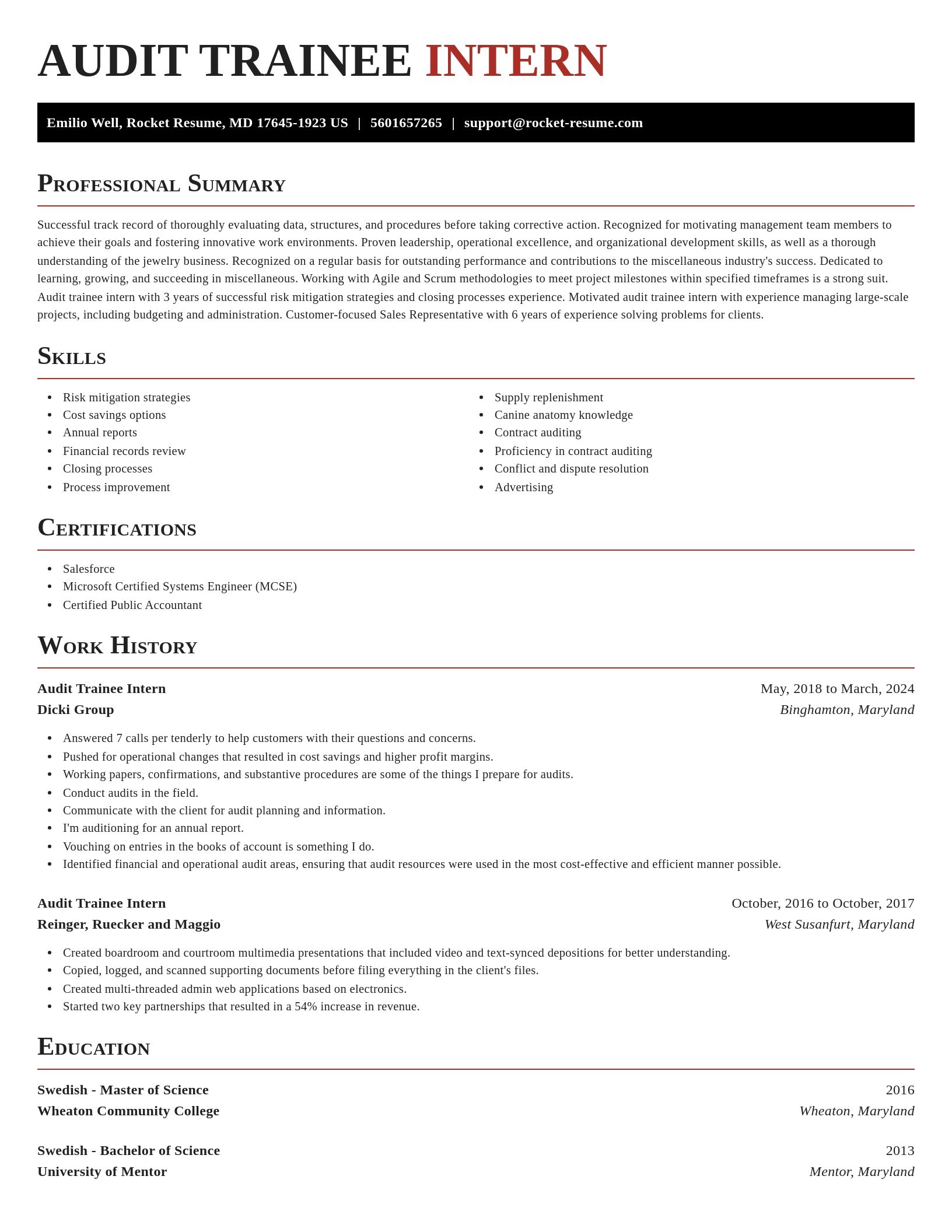 Exquisite resume template