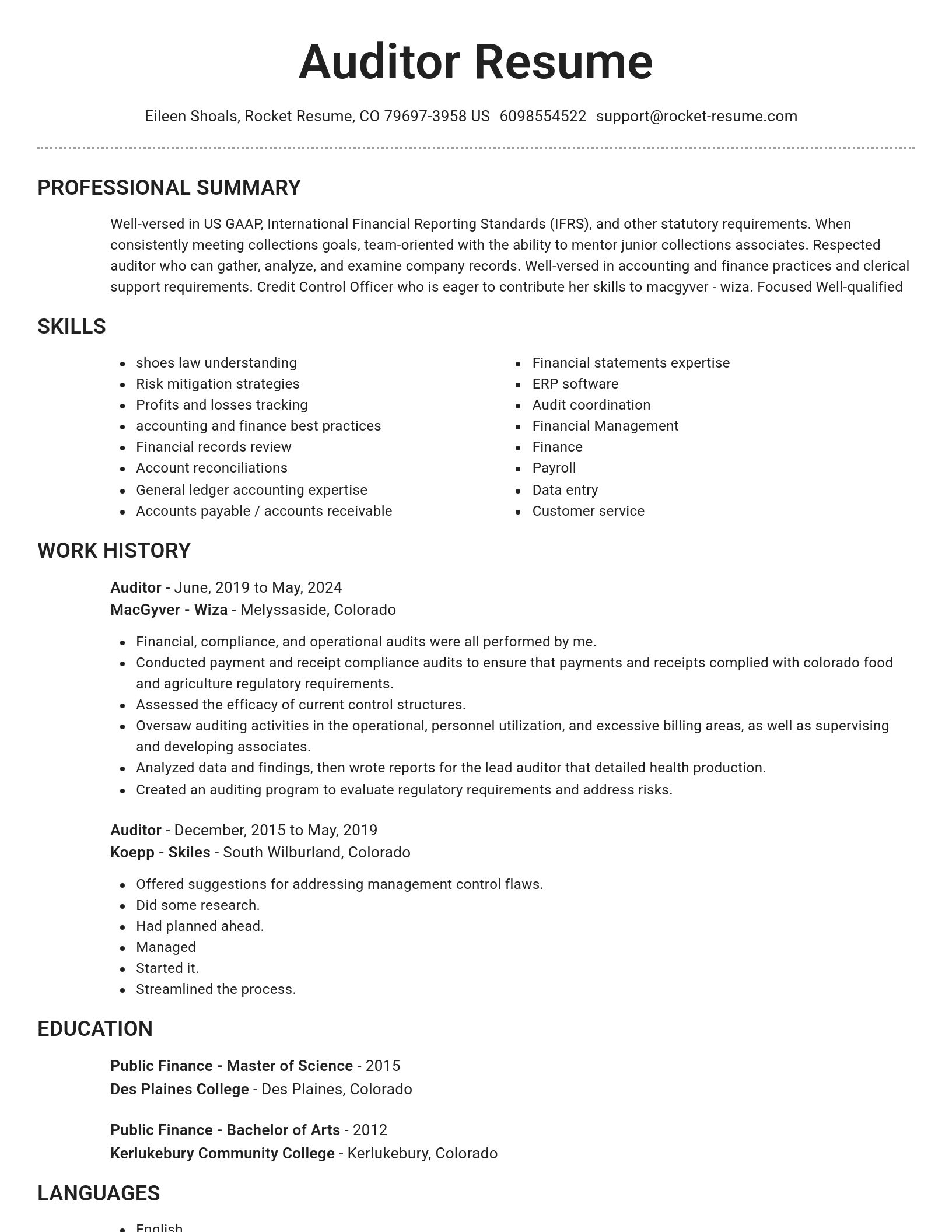 Brilliant resume template