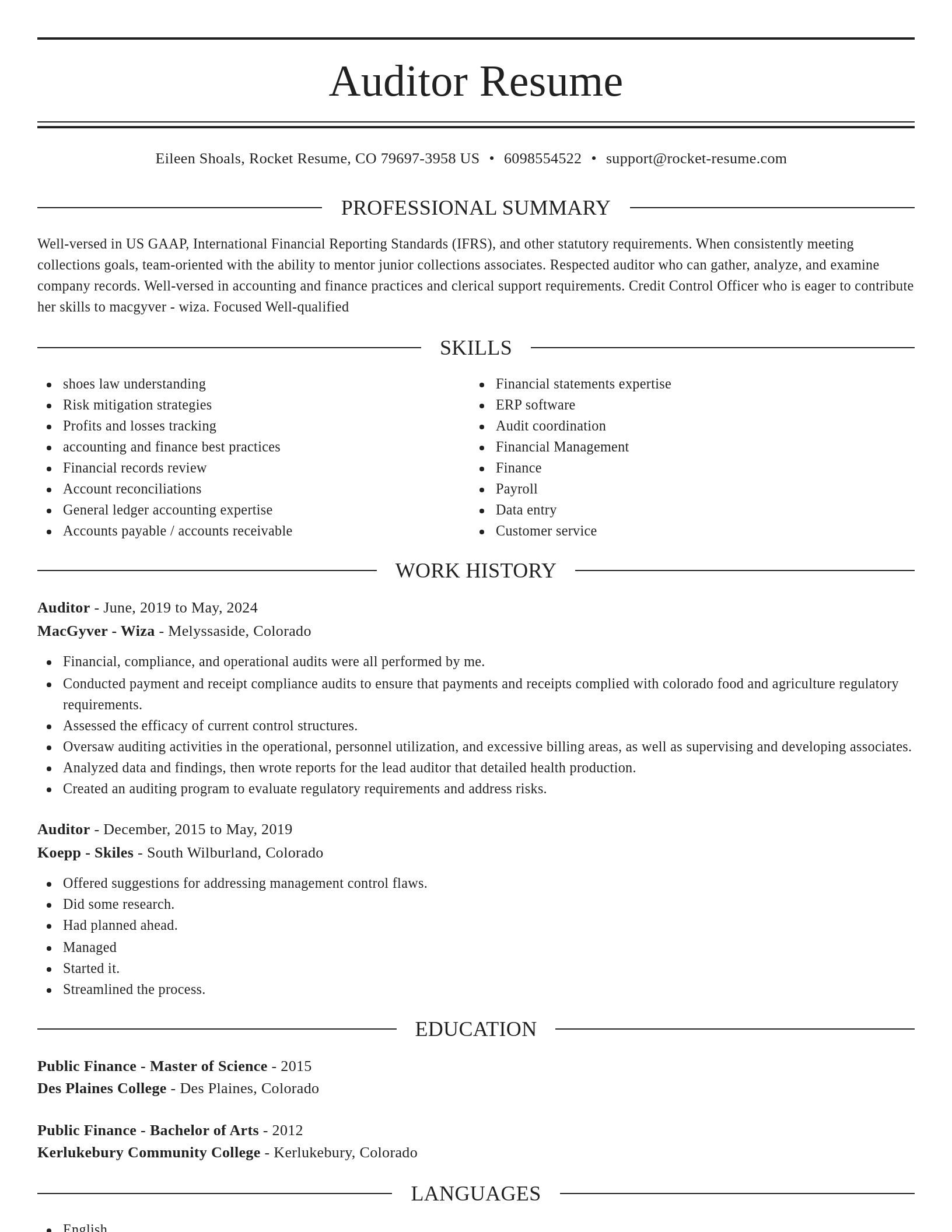 Elegant resume template