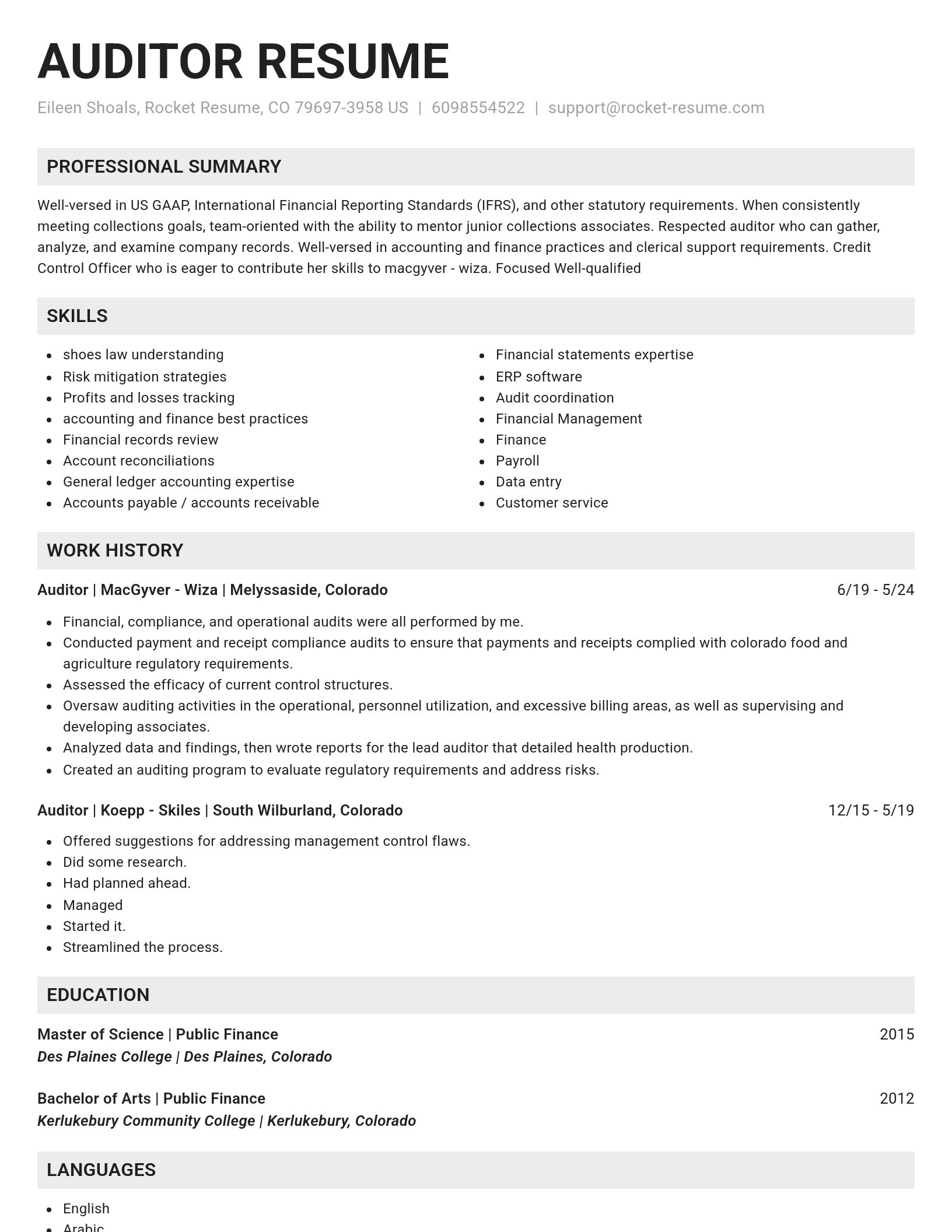Genius resume template