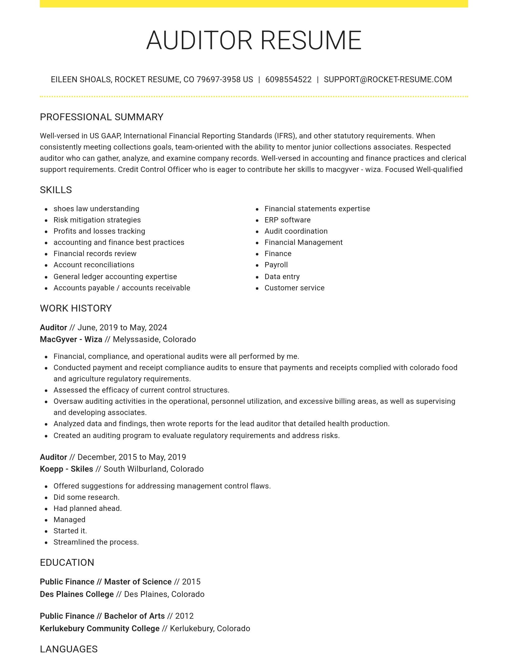 Grand resume template