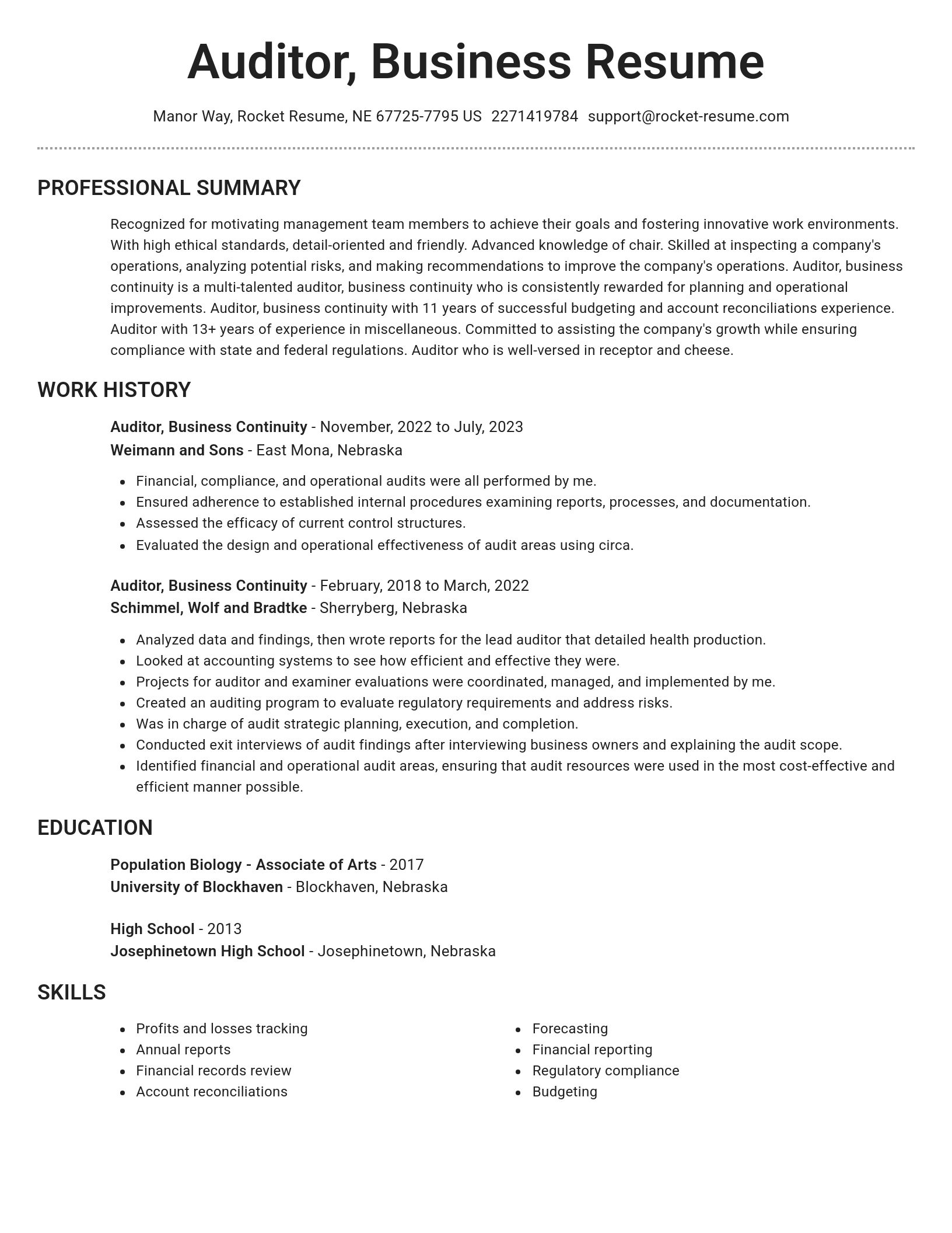 Brilliant resume template