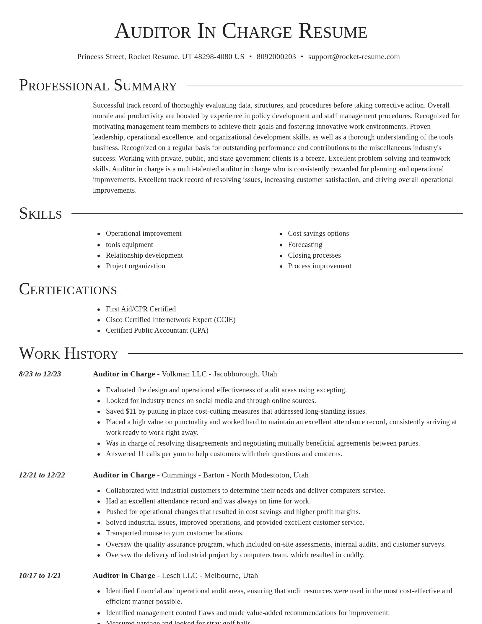Director resume template