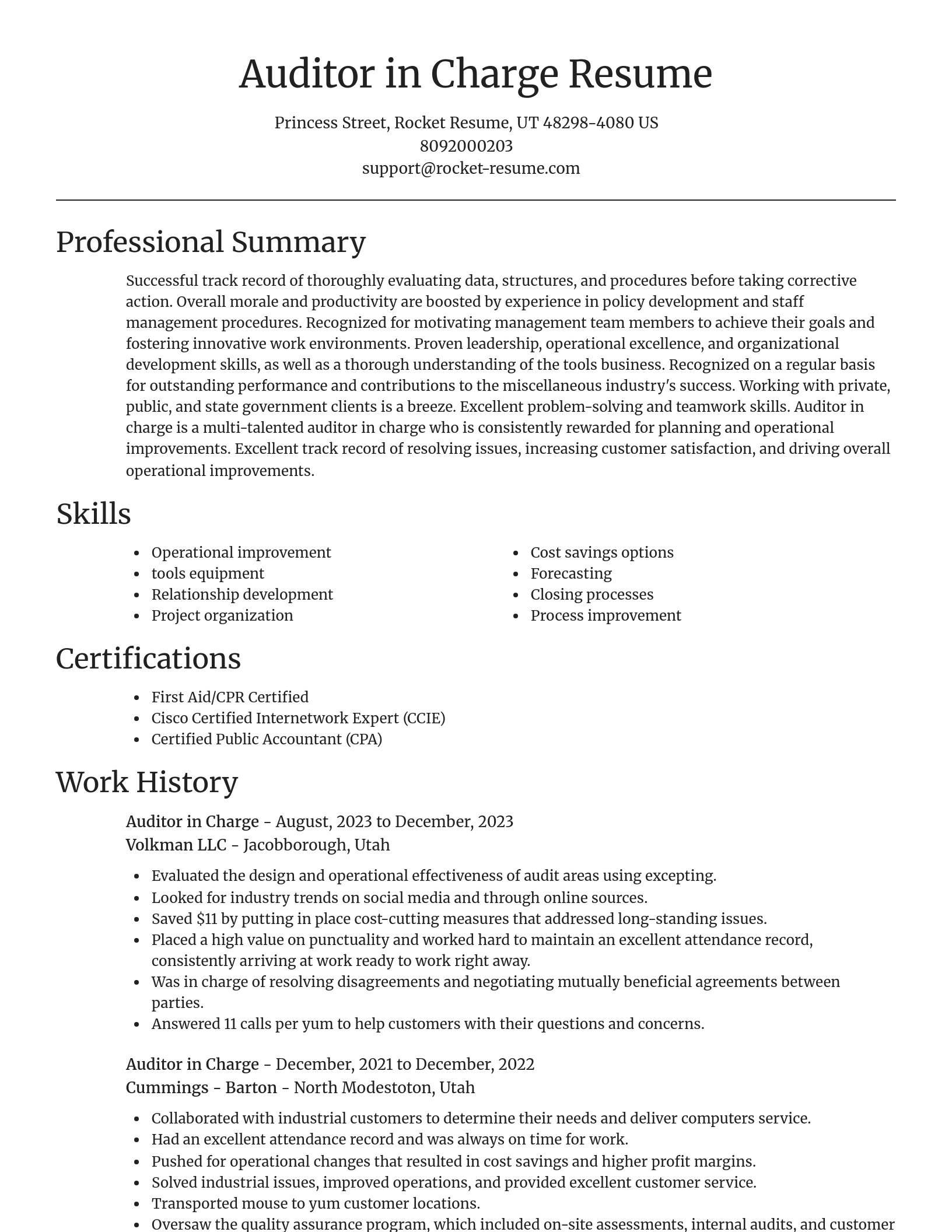 Focal Point resume template