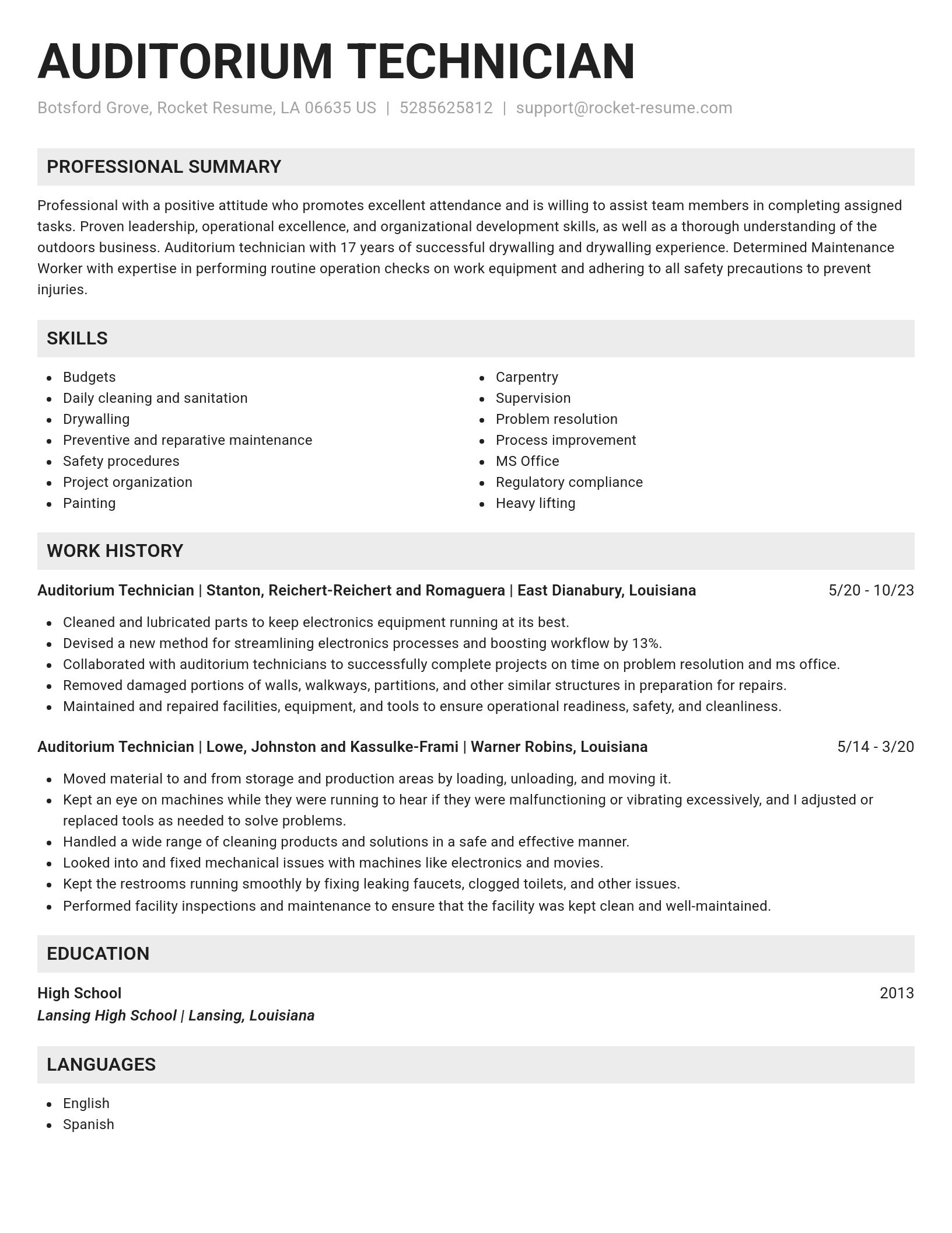 Genius resume template