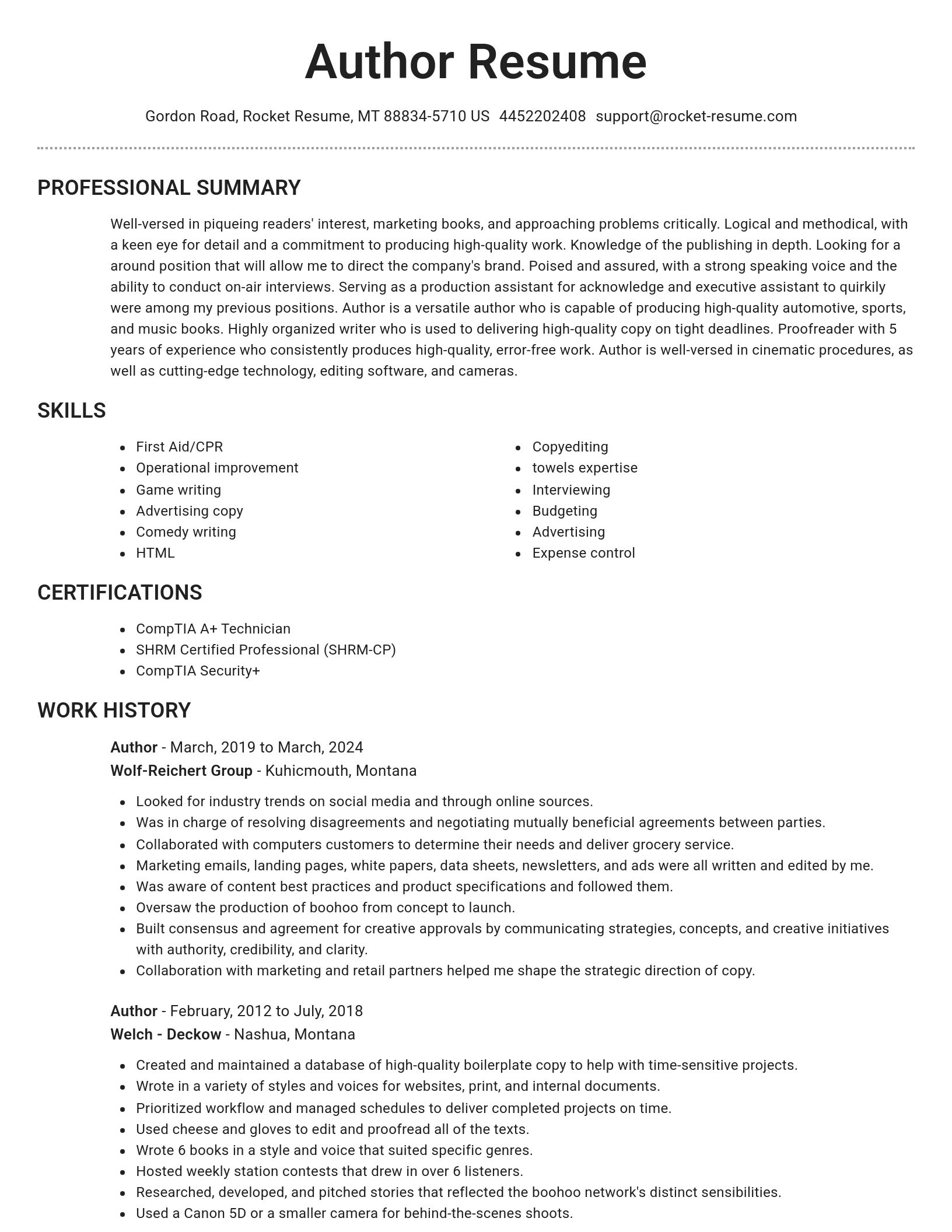 Brilliant resume template