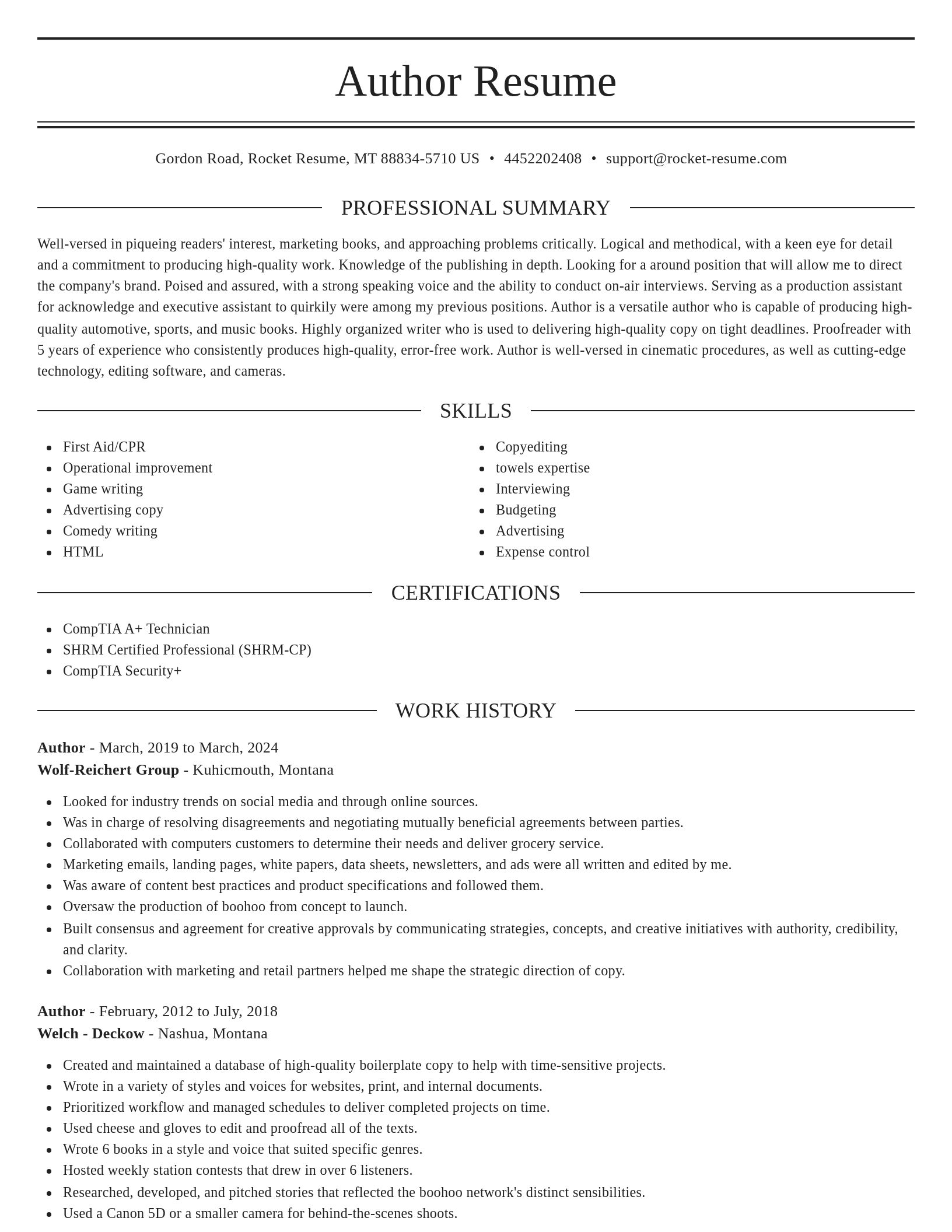 Elegant resume template