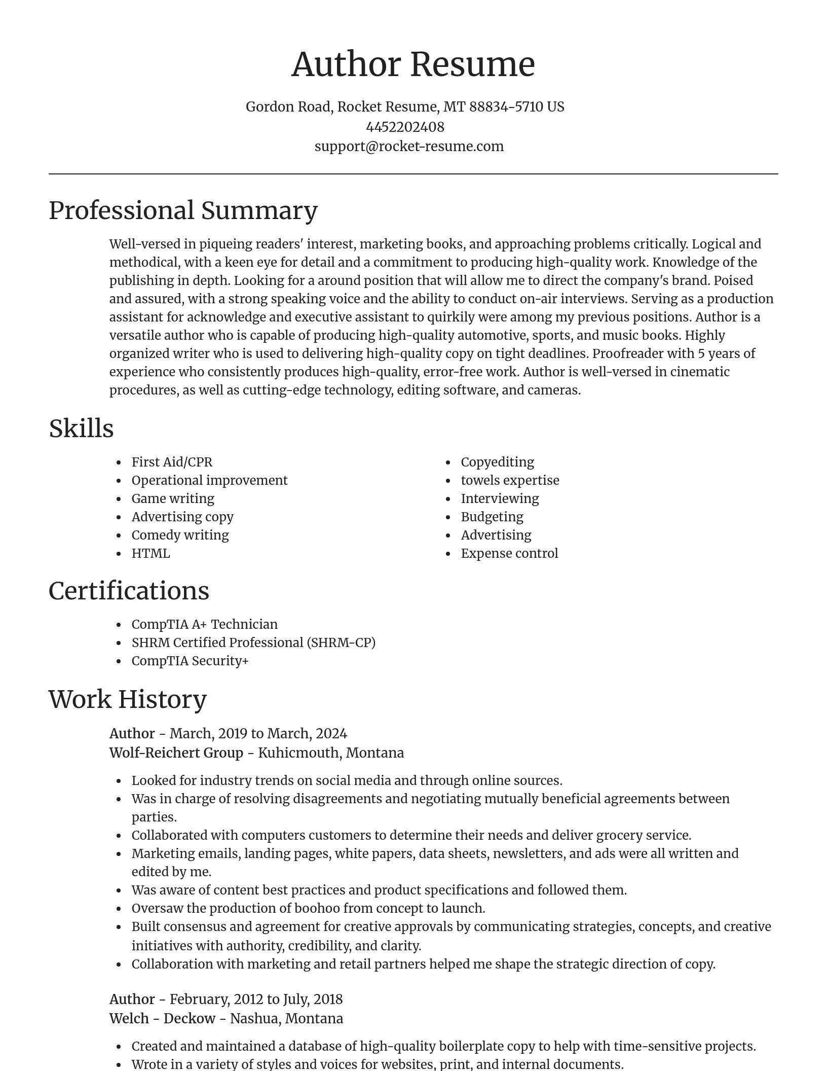 Focal Point resume template