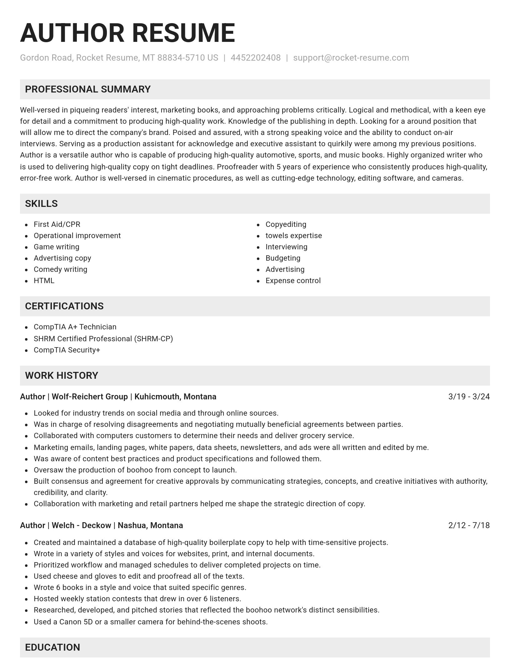Genius resume template