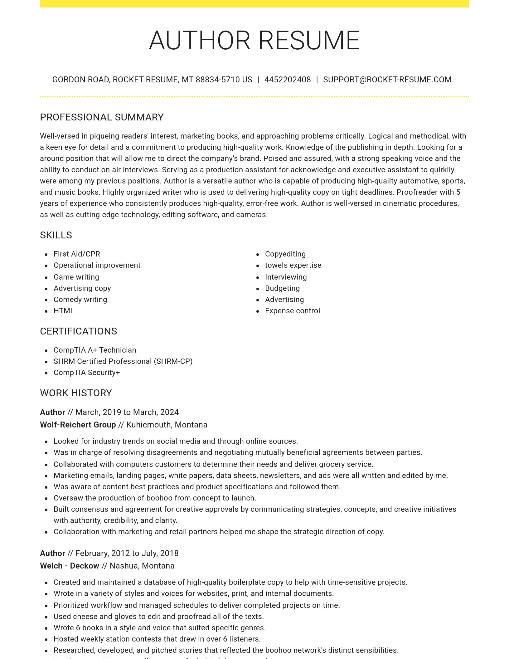 Grand resume template