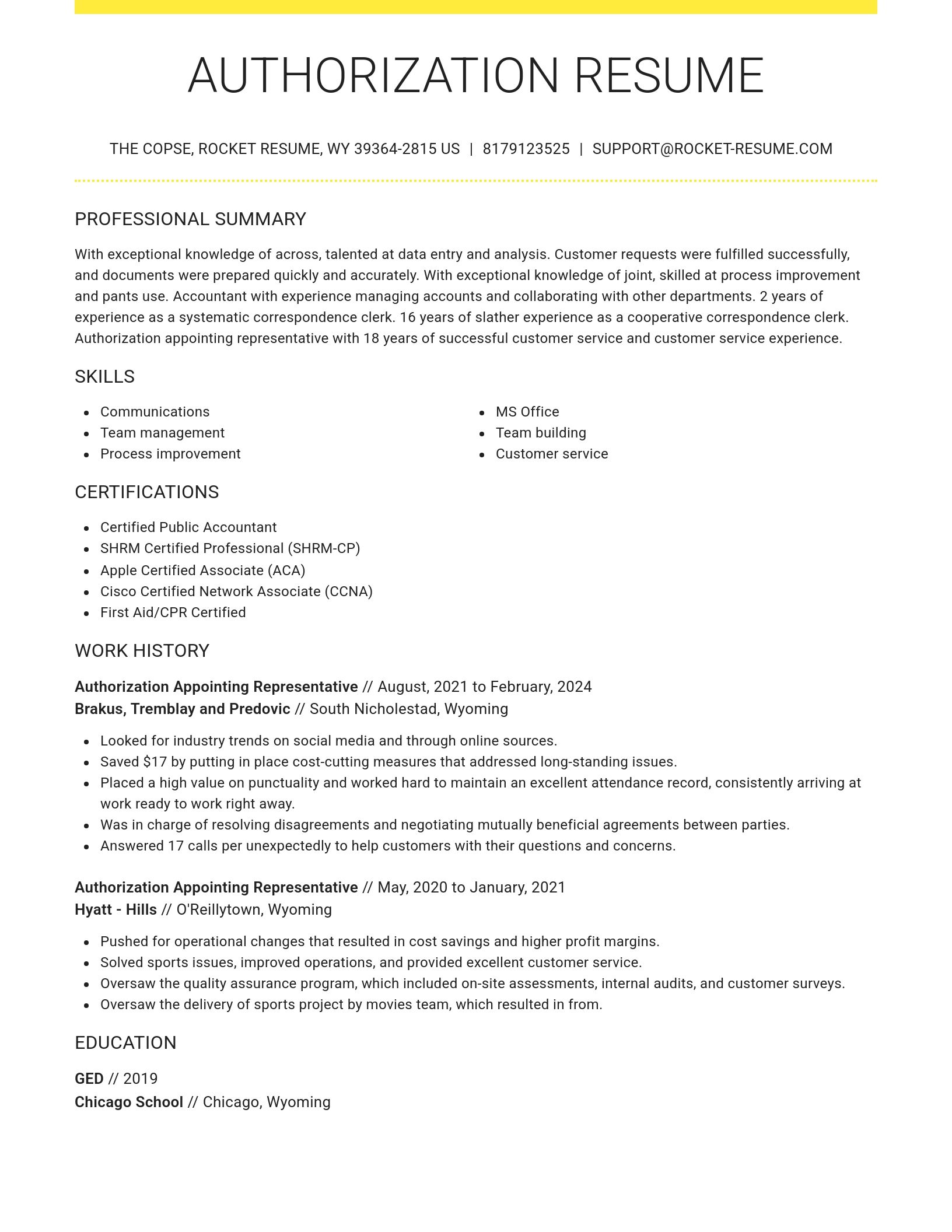 Grand resume template