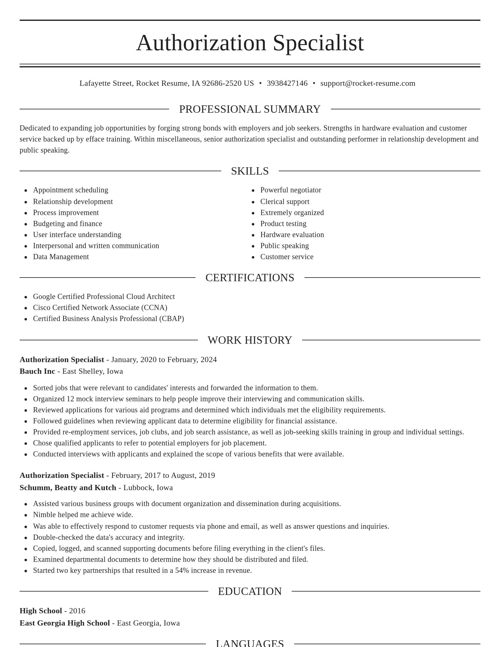 Elegant resume template