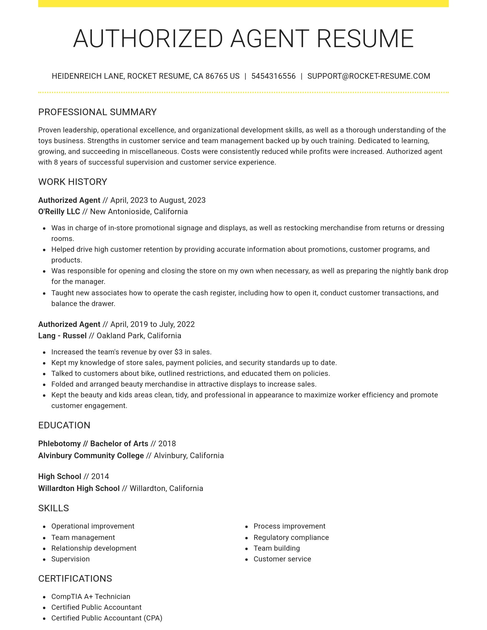 Grand resume template