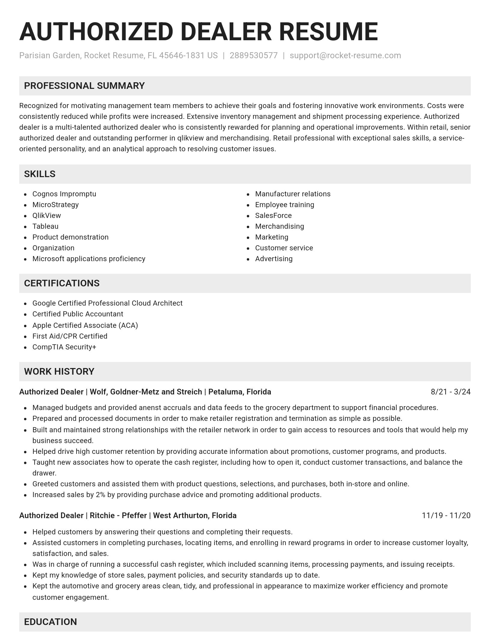 Genius resume template