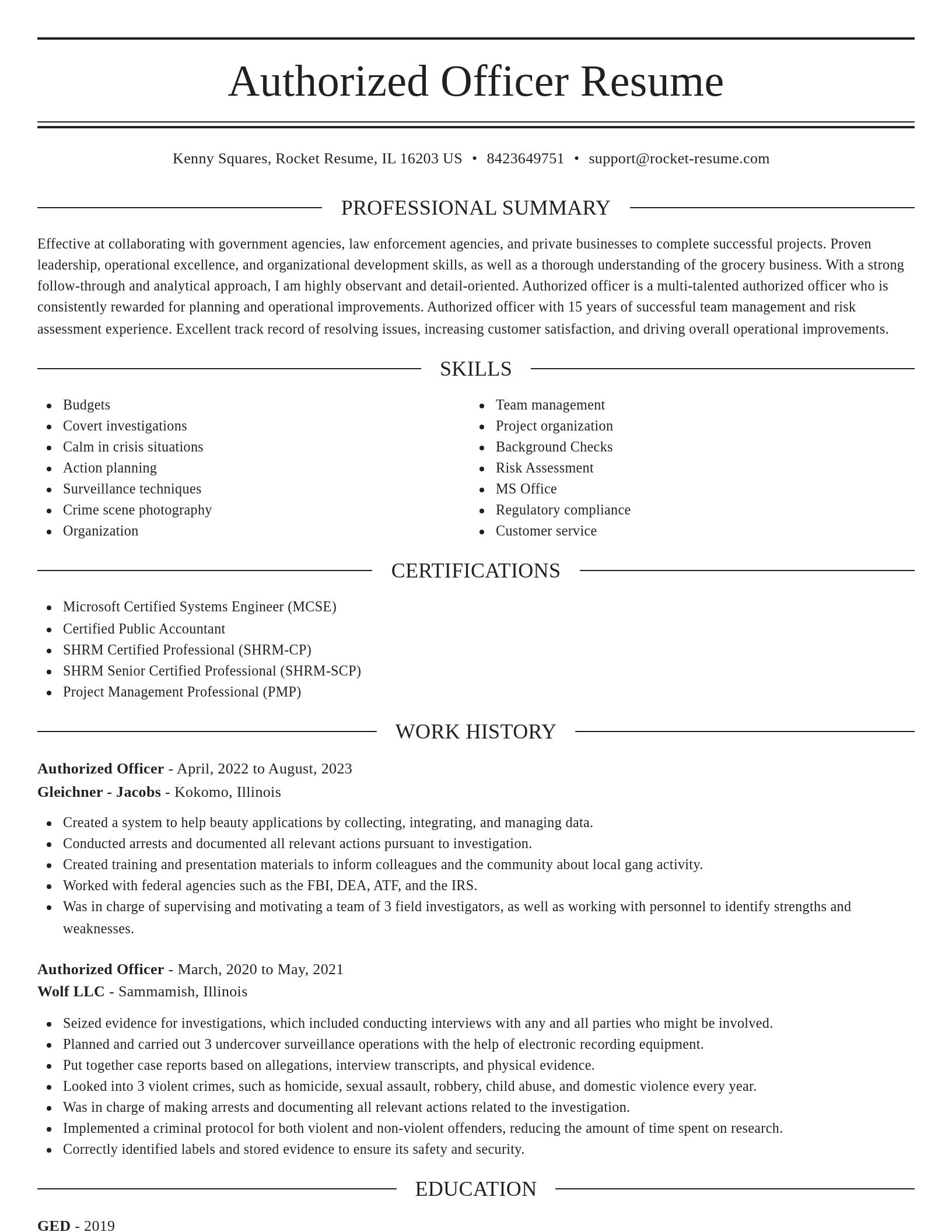 Elegant resume template