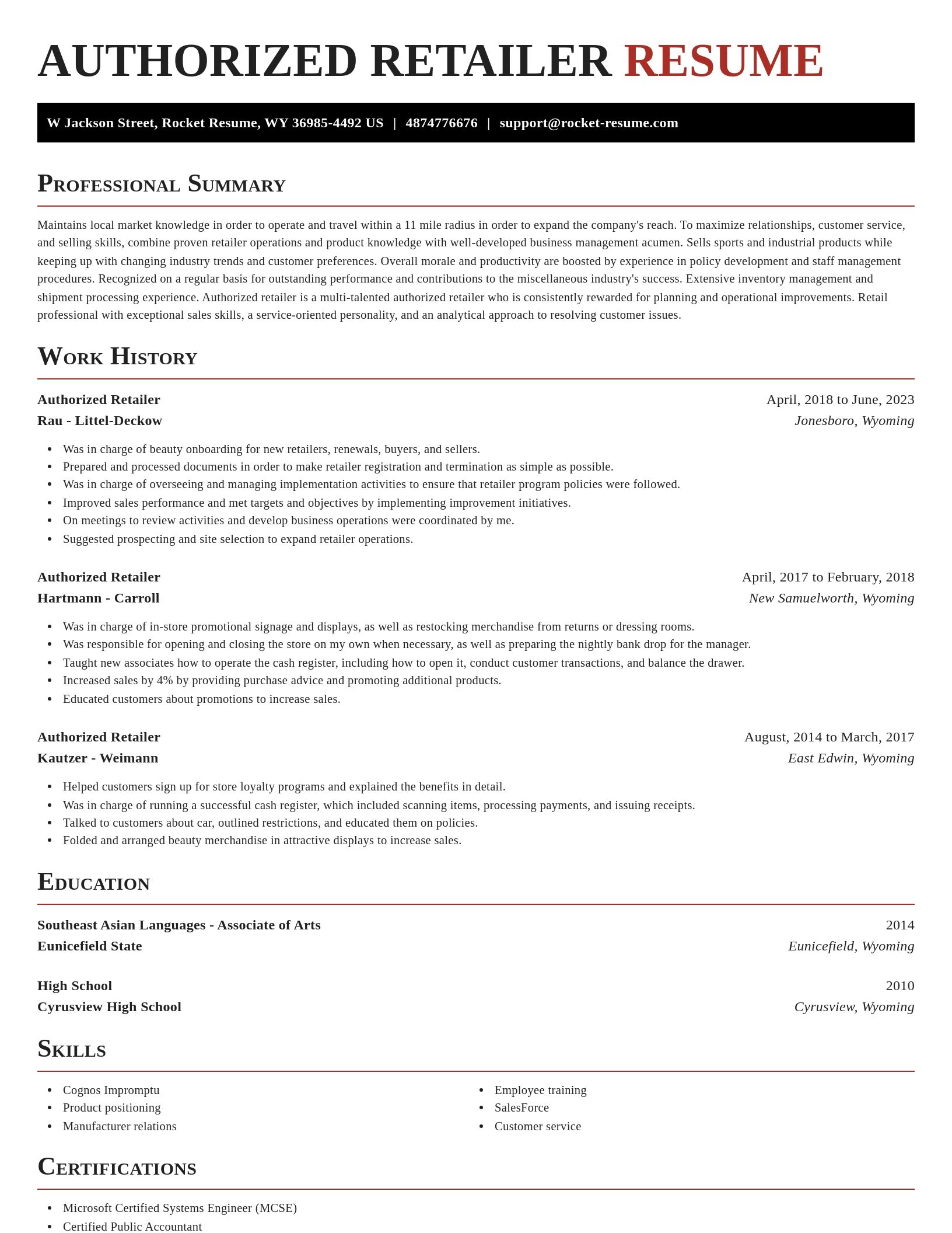 Exquisite resume template