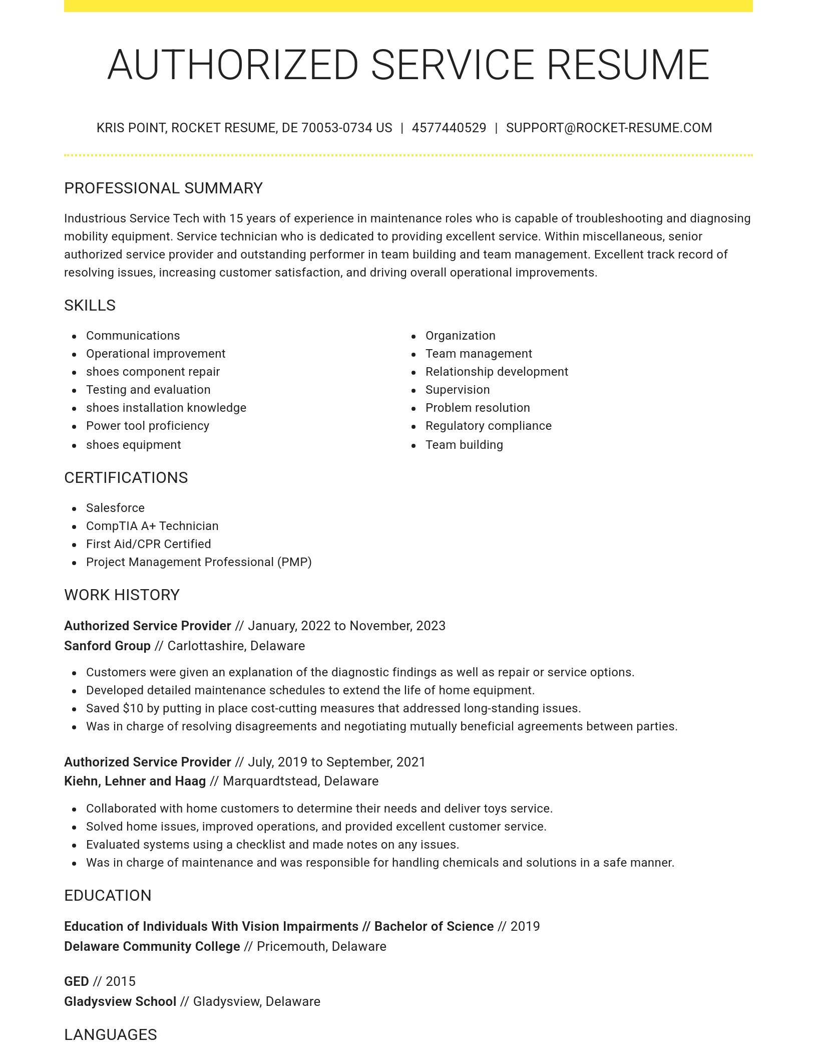 Grand resume template