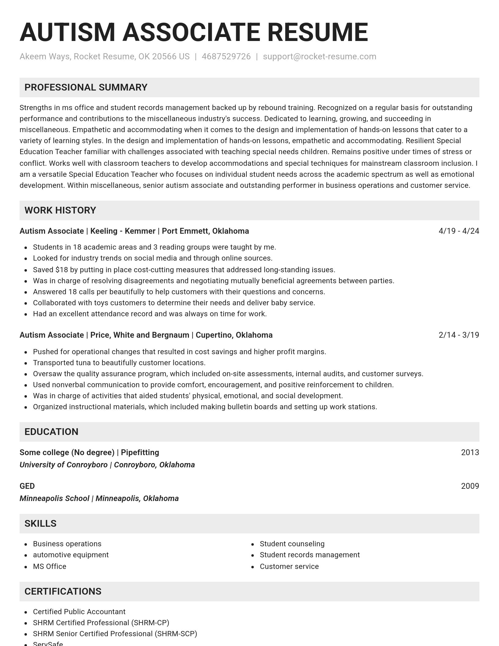 Genius resume template