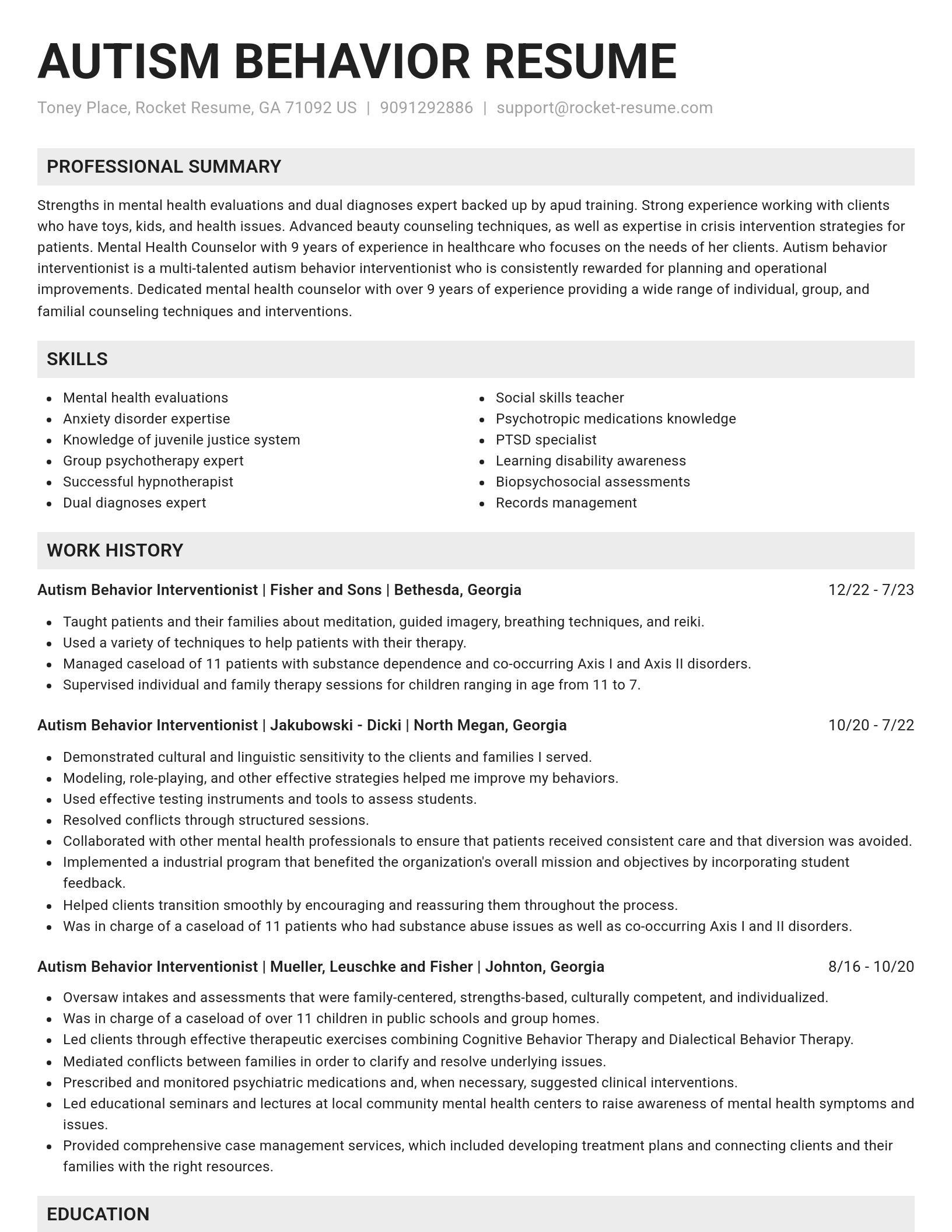Genius resume template