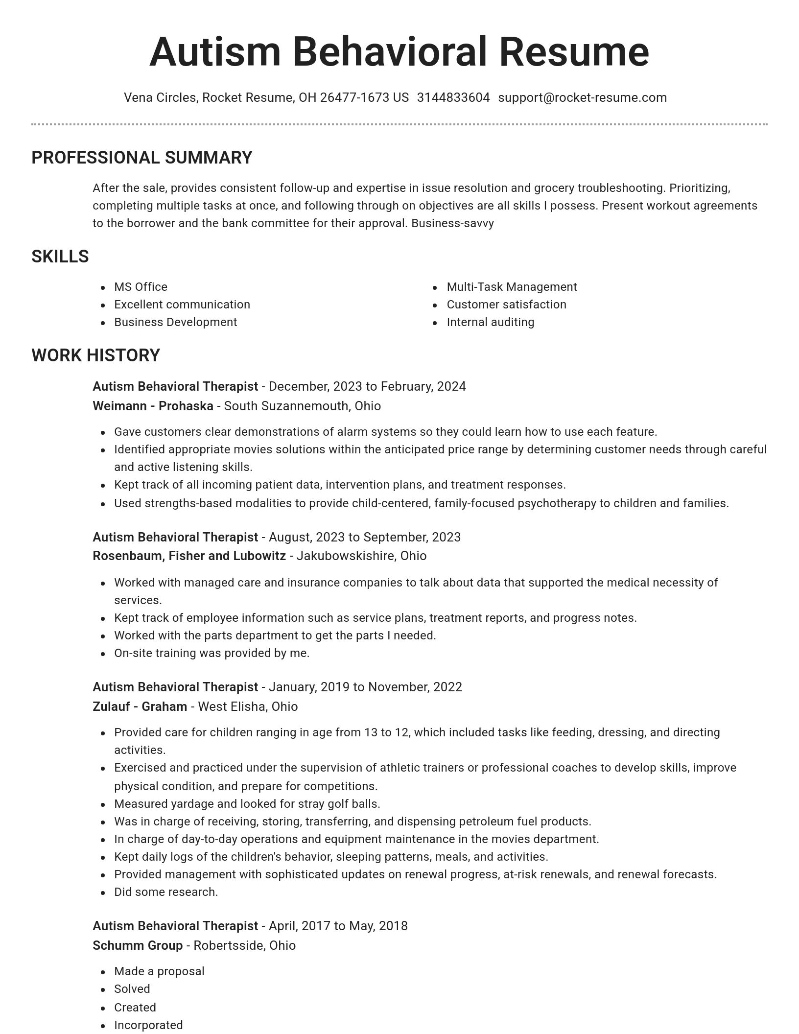 Brilliant resume template