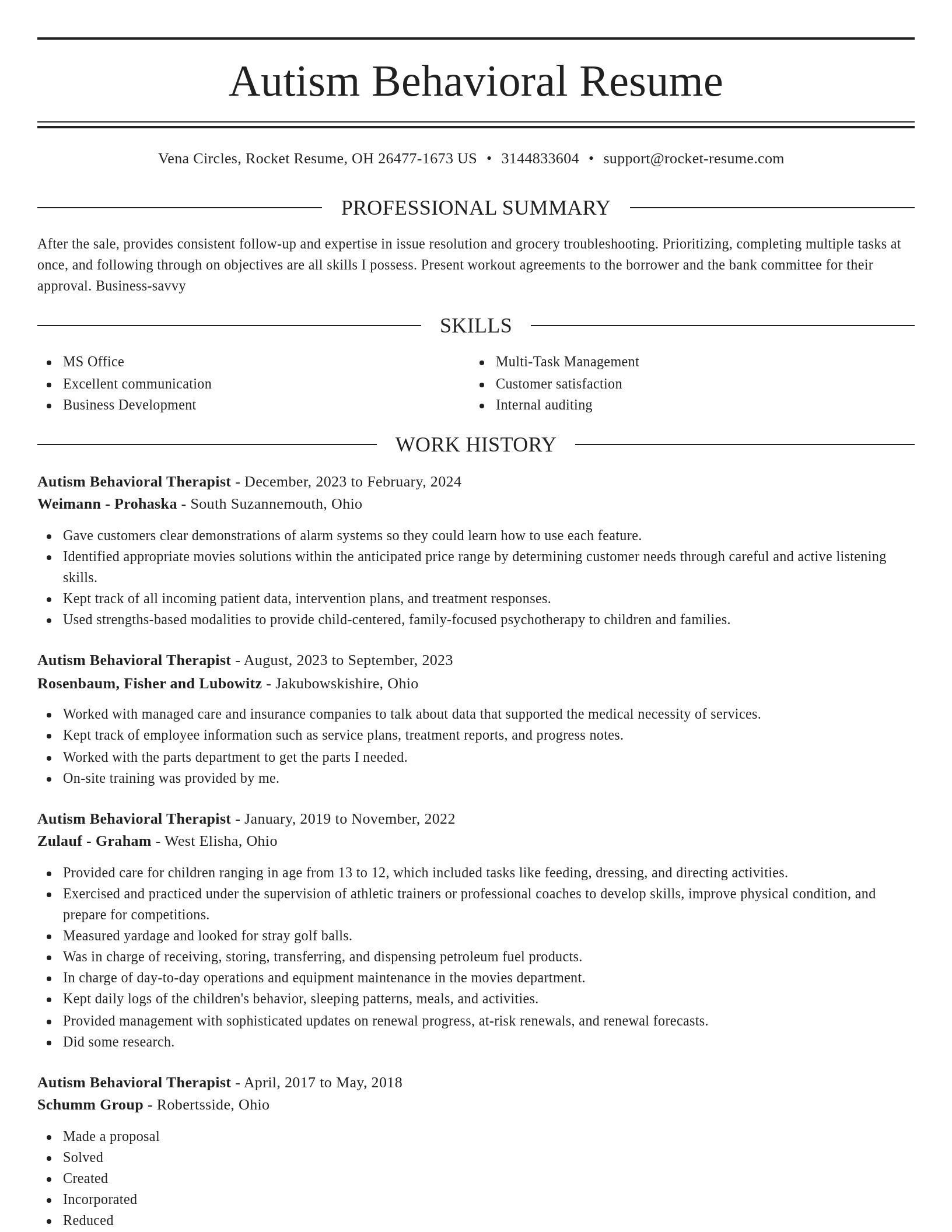 Elegant resume template