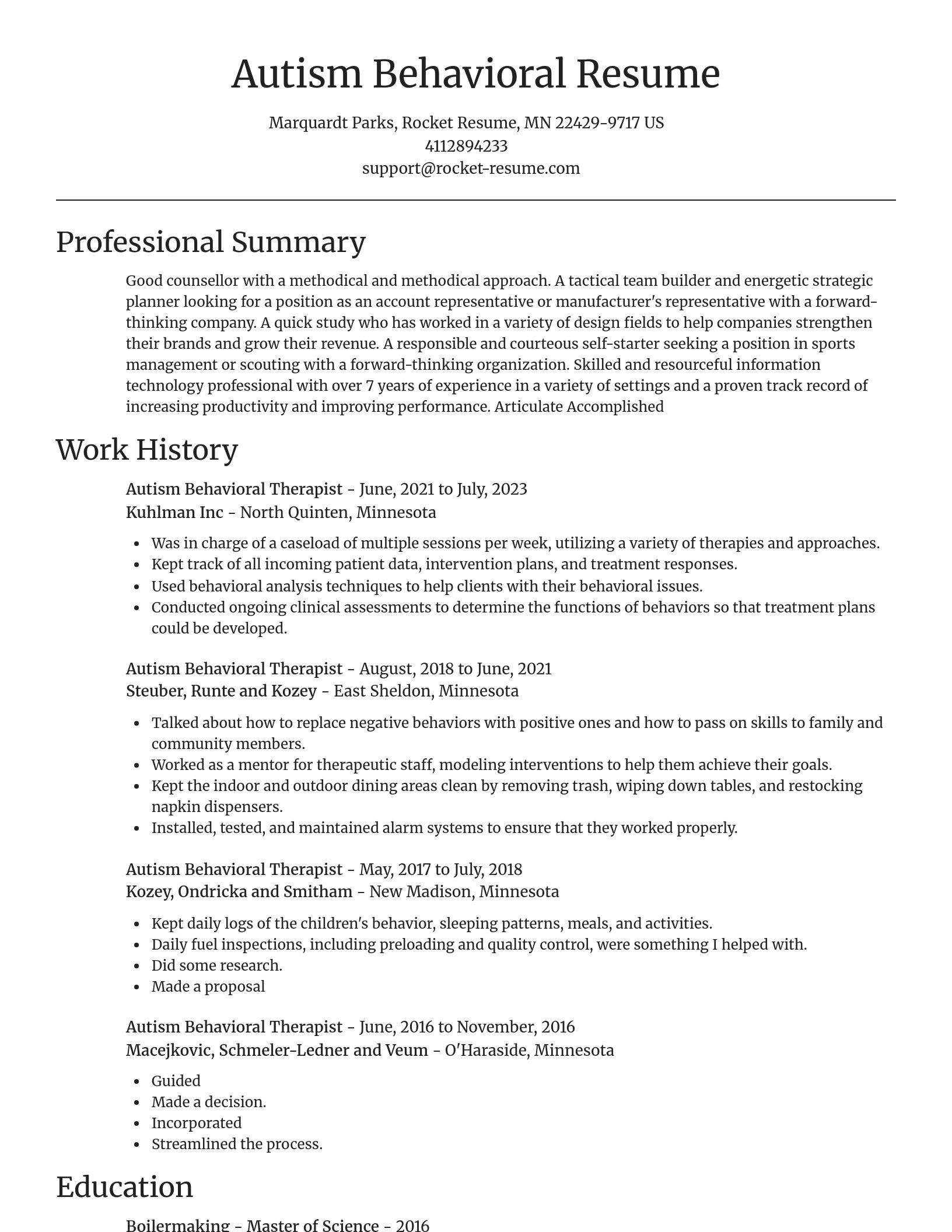 Focal Point resume template