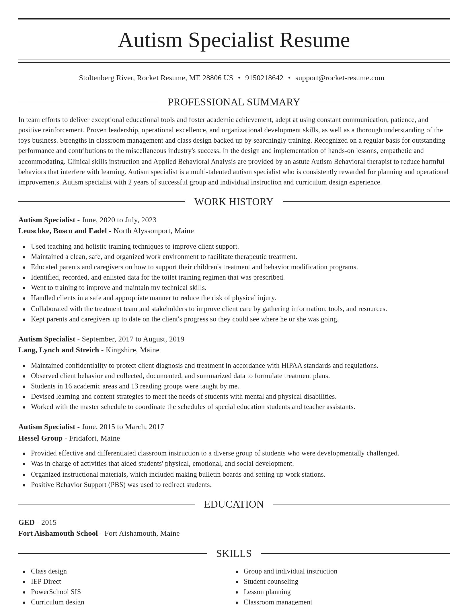 Elegant resume template