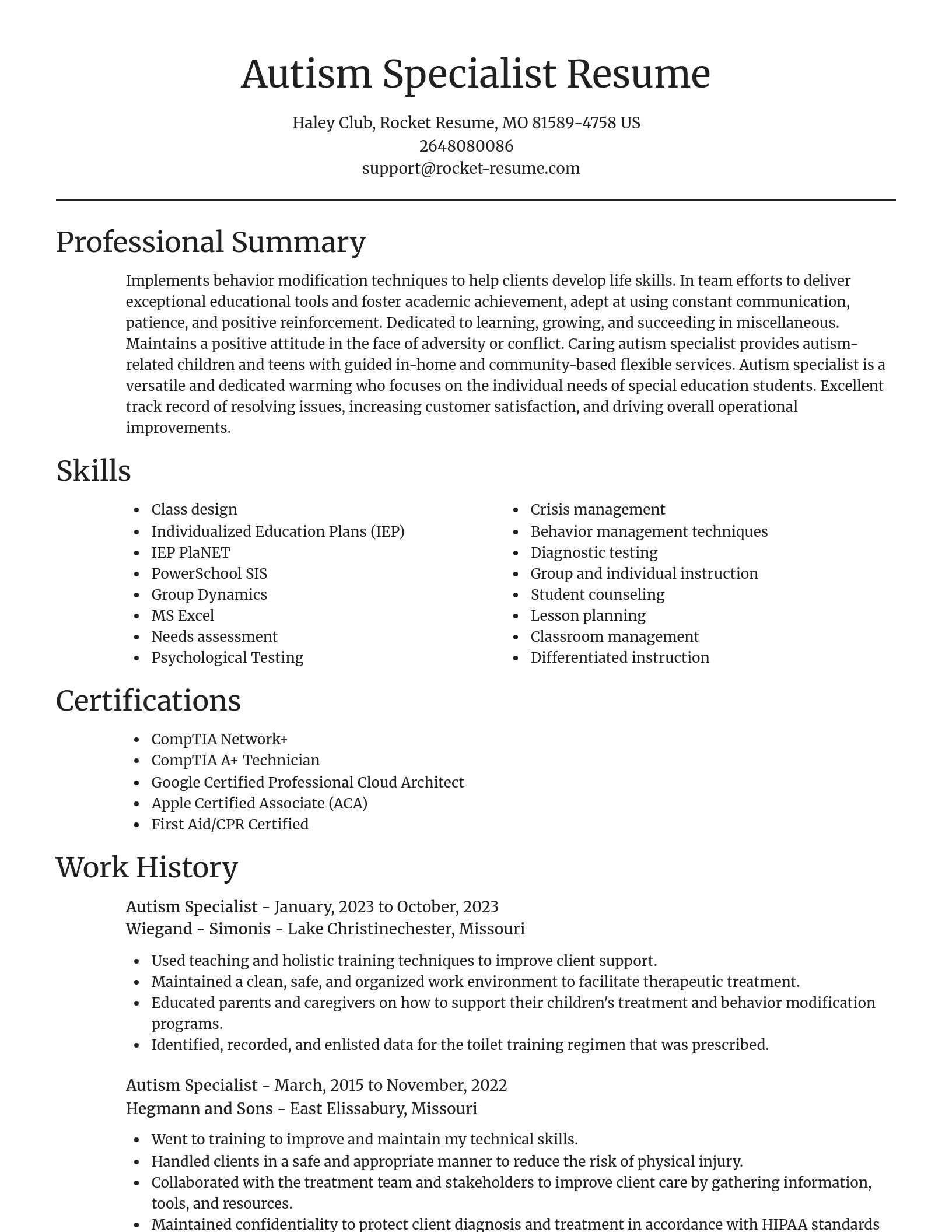 Focal Point resume template