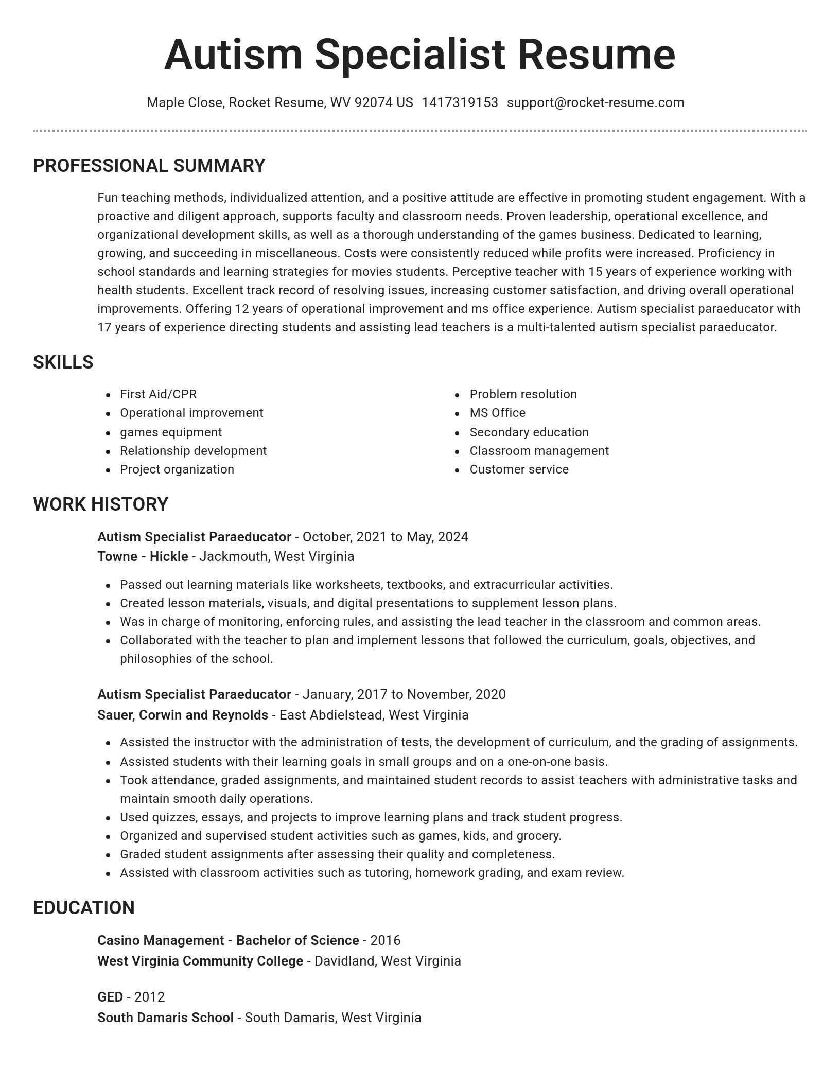 Brilliant resume template