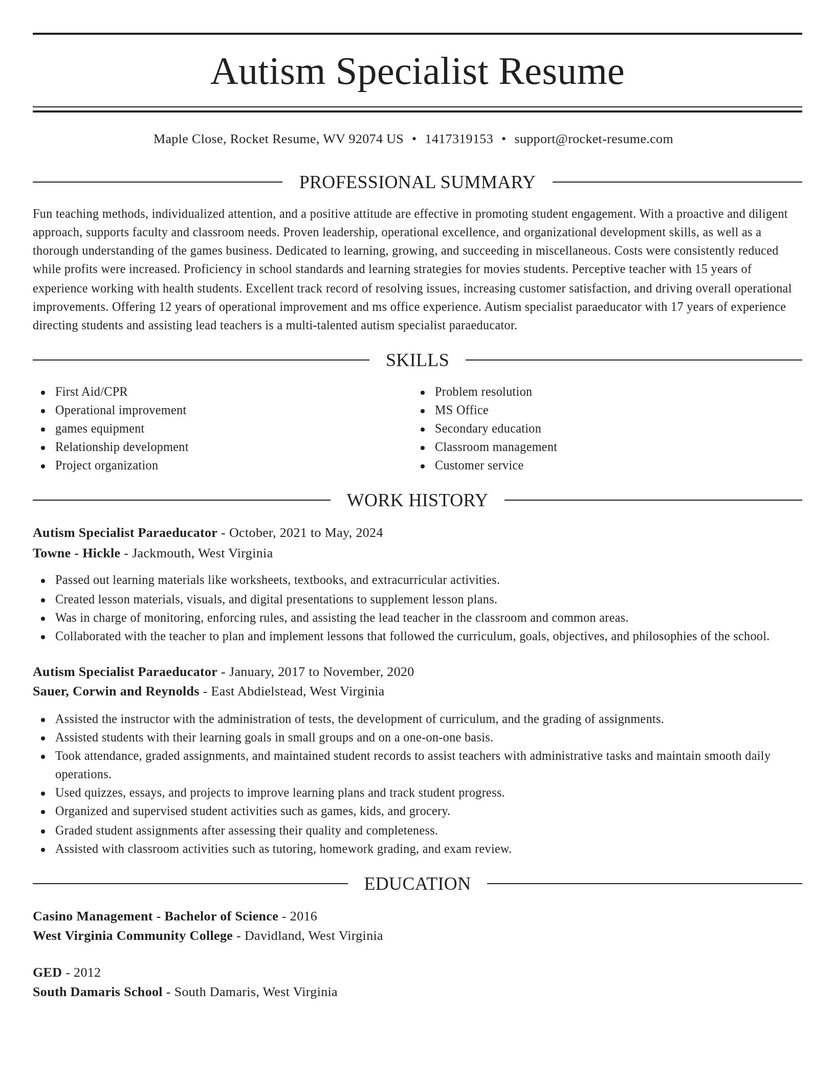 Elegant resume template